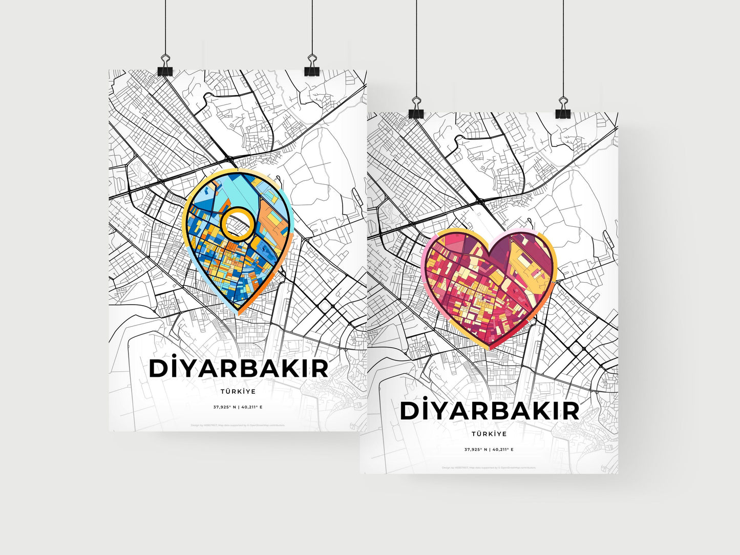 Diyarbakir Turkey art print for couples
