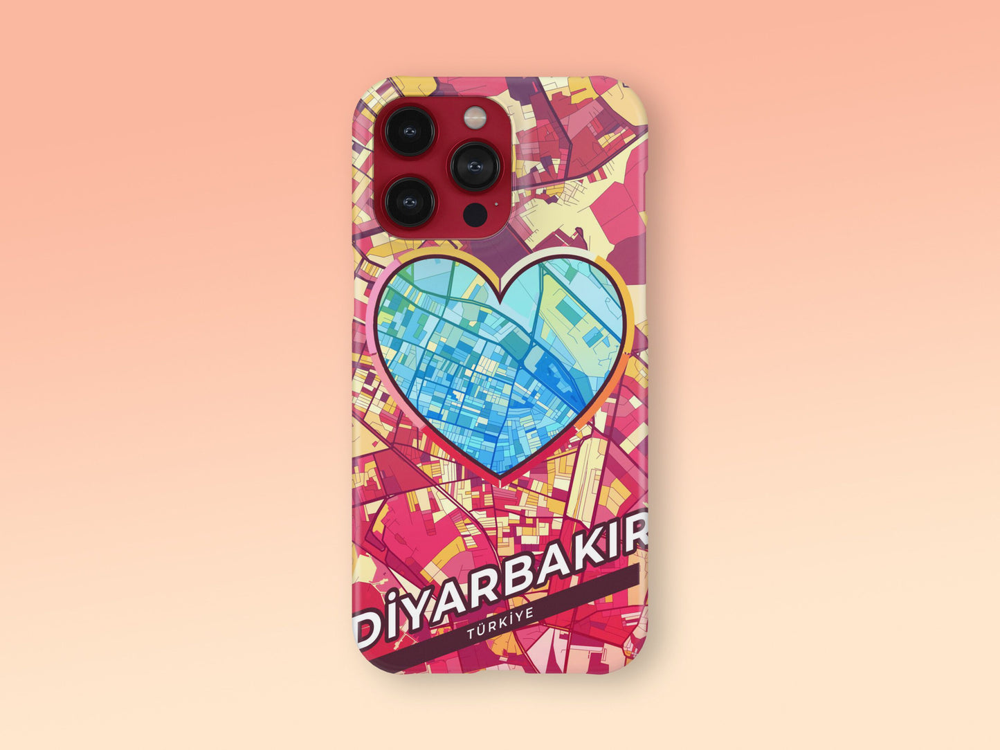 Diyarbakır Turkey slim phone case with colorful icon. Birthday, wedding or housewarming gift. Couple match cases. 2
