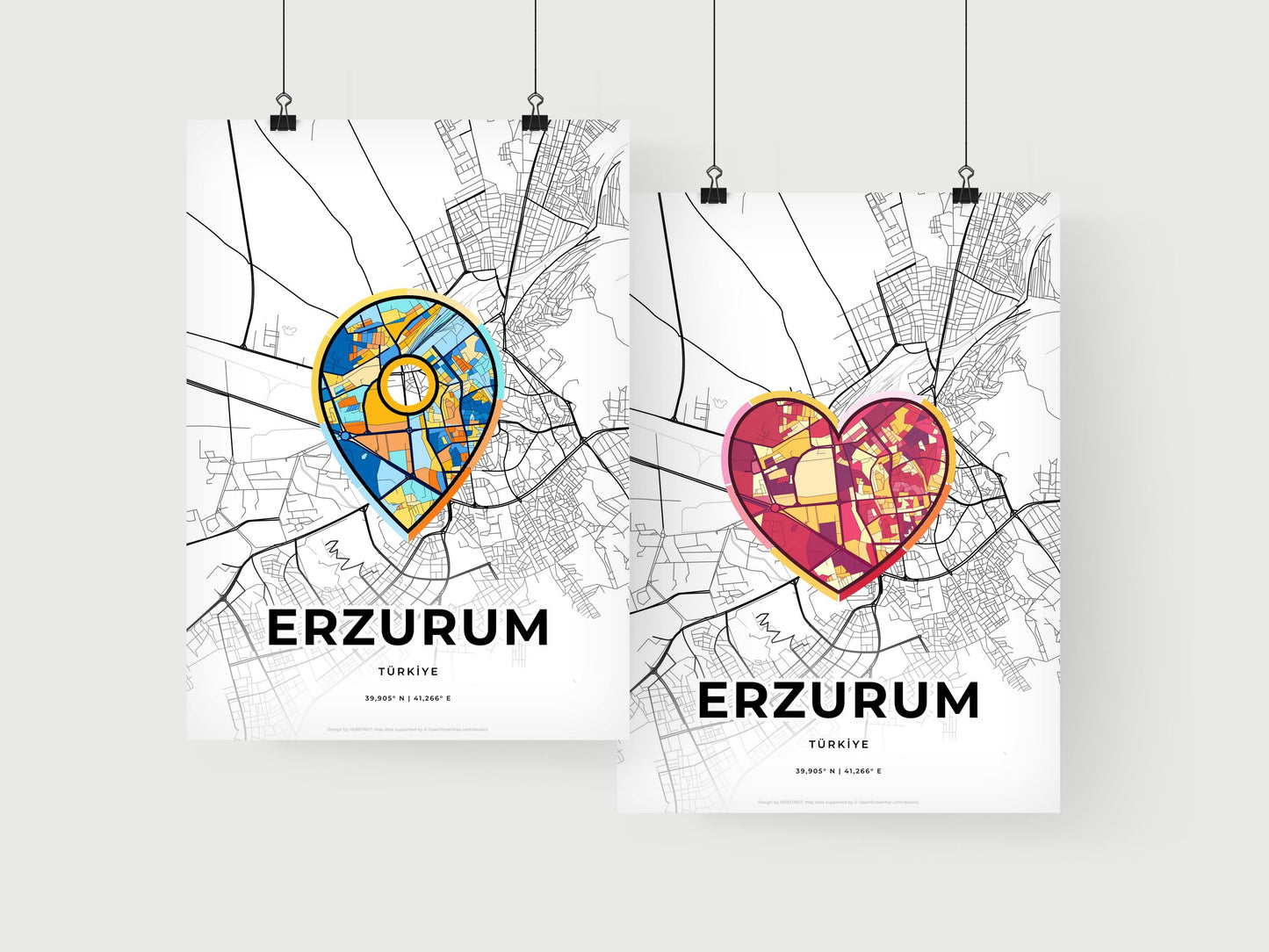 Erzurum Turkey art print for couples