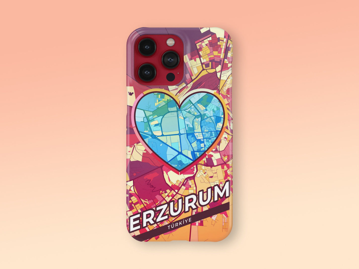 Erzurum Turkey slim phone case with colorful icon. Birthday, wedding or housewarming gift. Couple match cases. 2