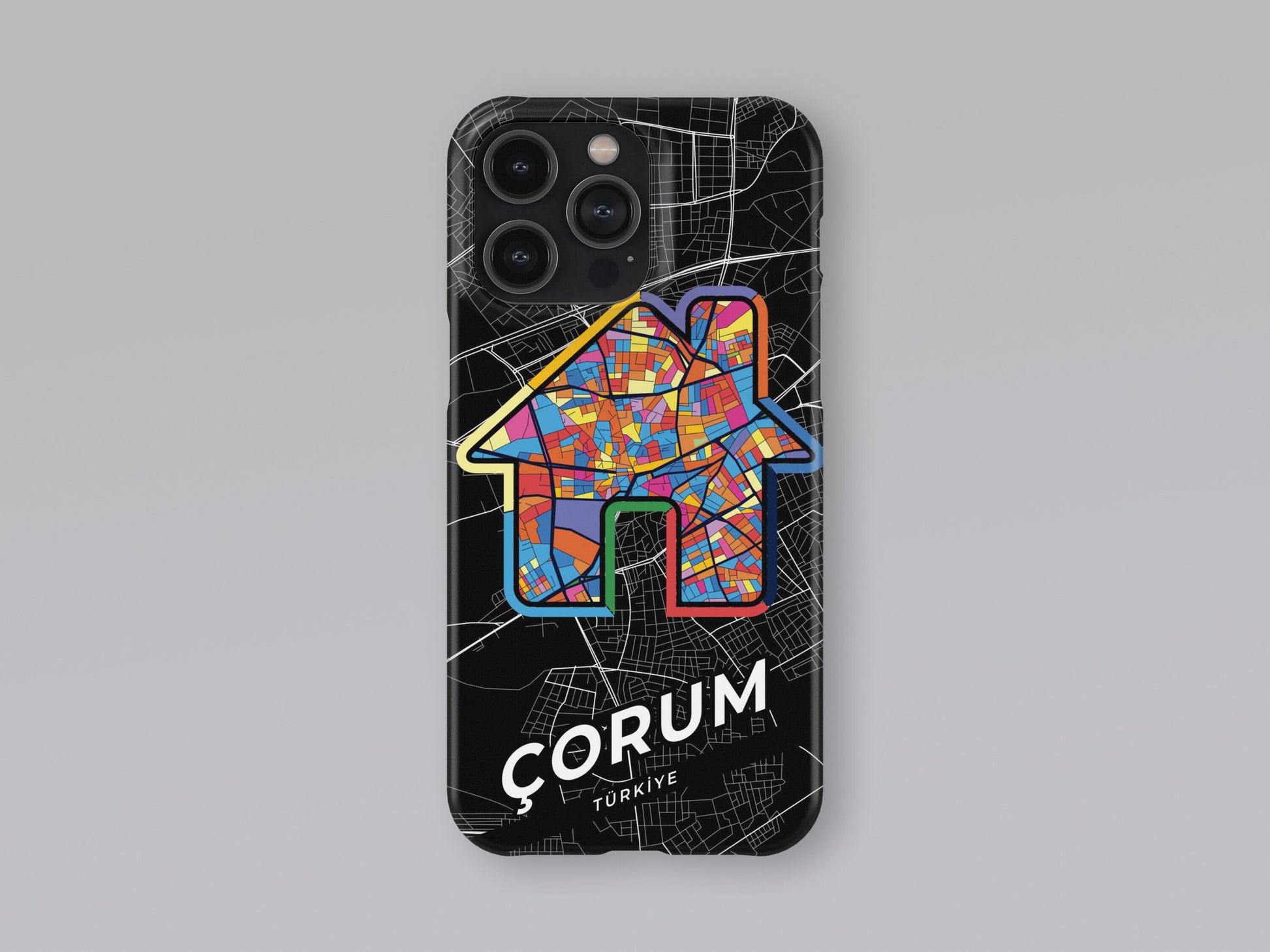 Çorum Turkey slim phone case with colorful icon. Birthday, wedding or housewarming gift. Couple match cases. 3