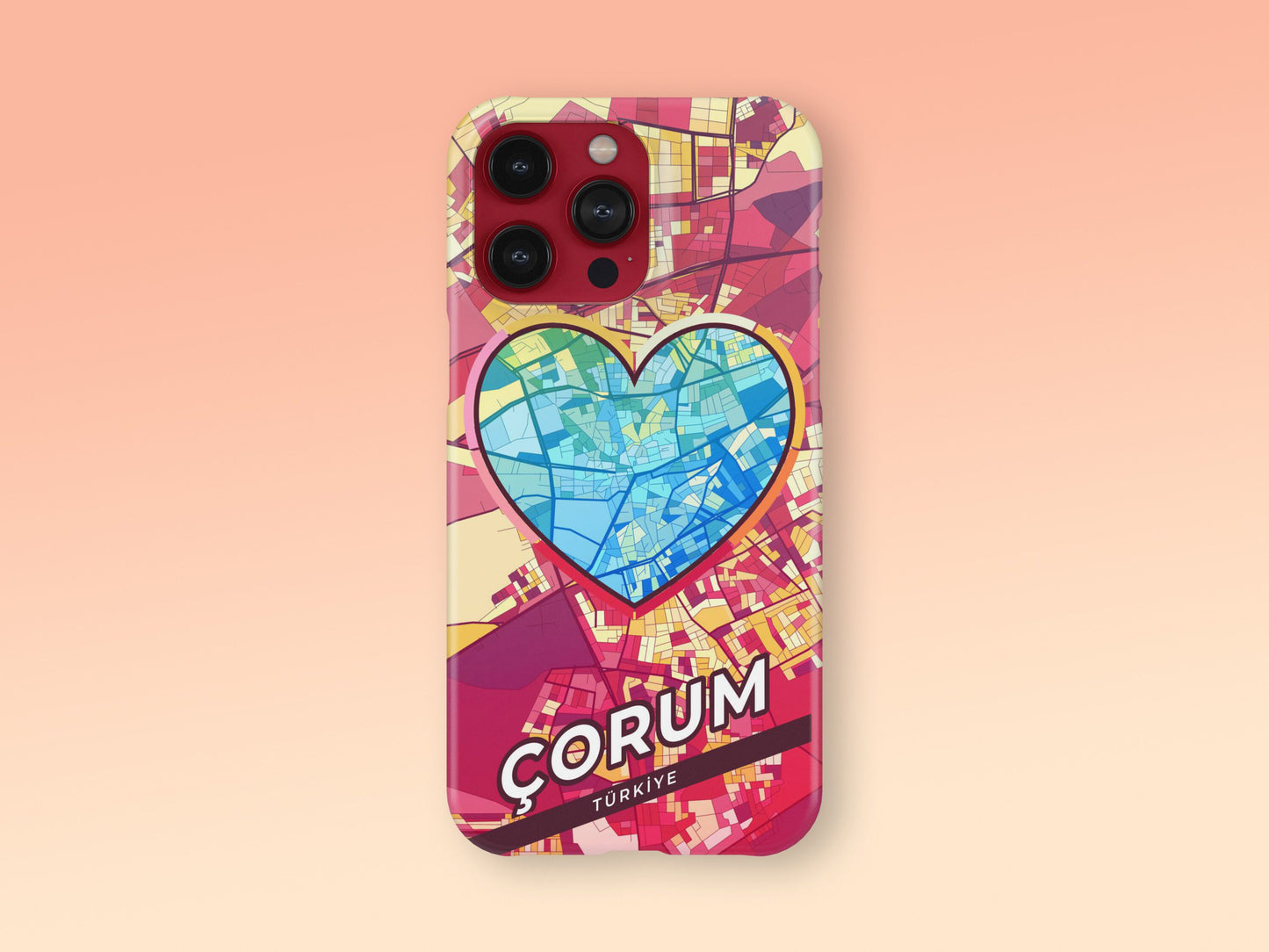 Çorum Turkey slim phone case with colorful icon. Birthday, wedding or housewarming gift. Couple match cases. 2