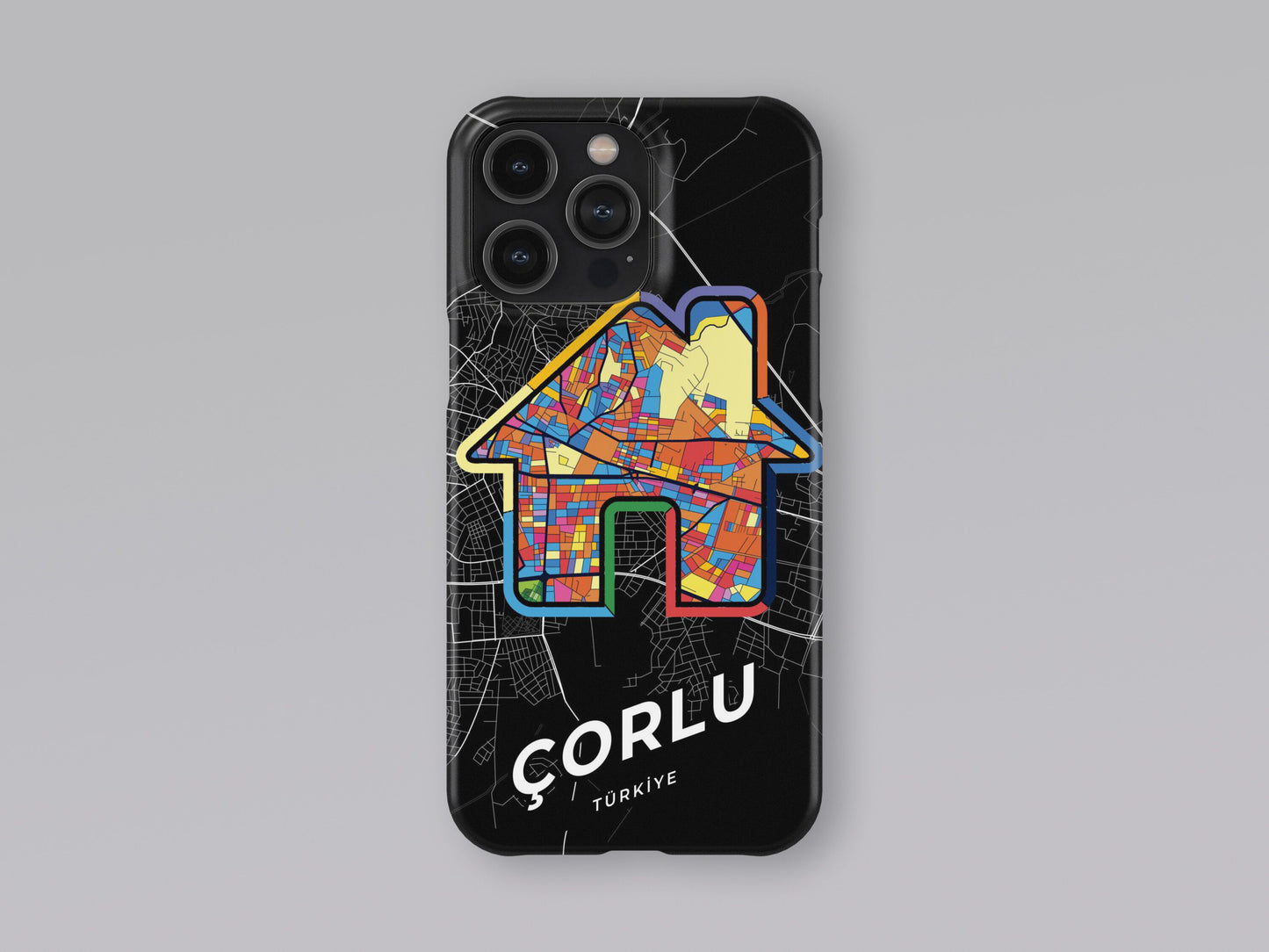 Çorlu Turkey slim phone case with colorful icon. Birthday, wedding or housewarming gift. Couple match cases. 3