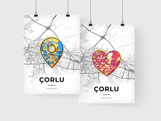Çorlu Turkey art print for couples