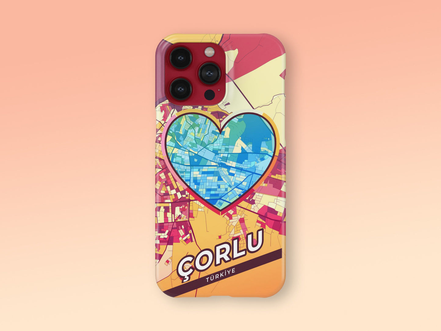 Çorlu Turkey slim phone case with colorful icon. Birthday, wedding or housewarming gift. Couple match cases. 2