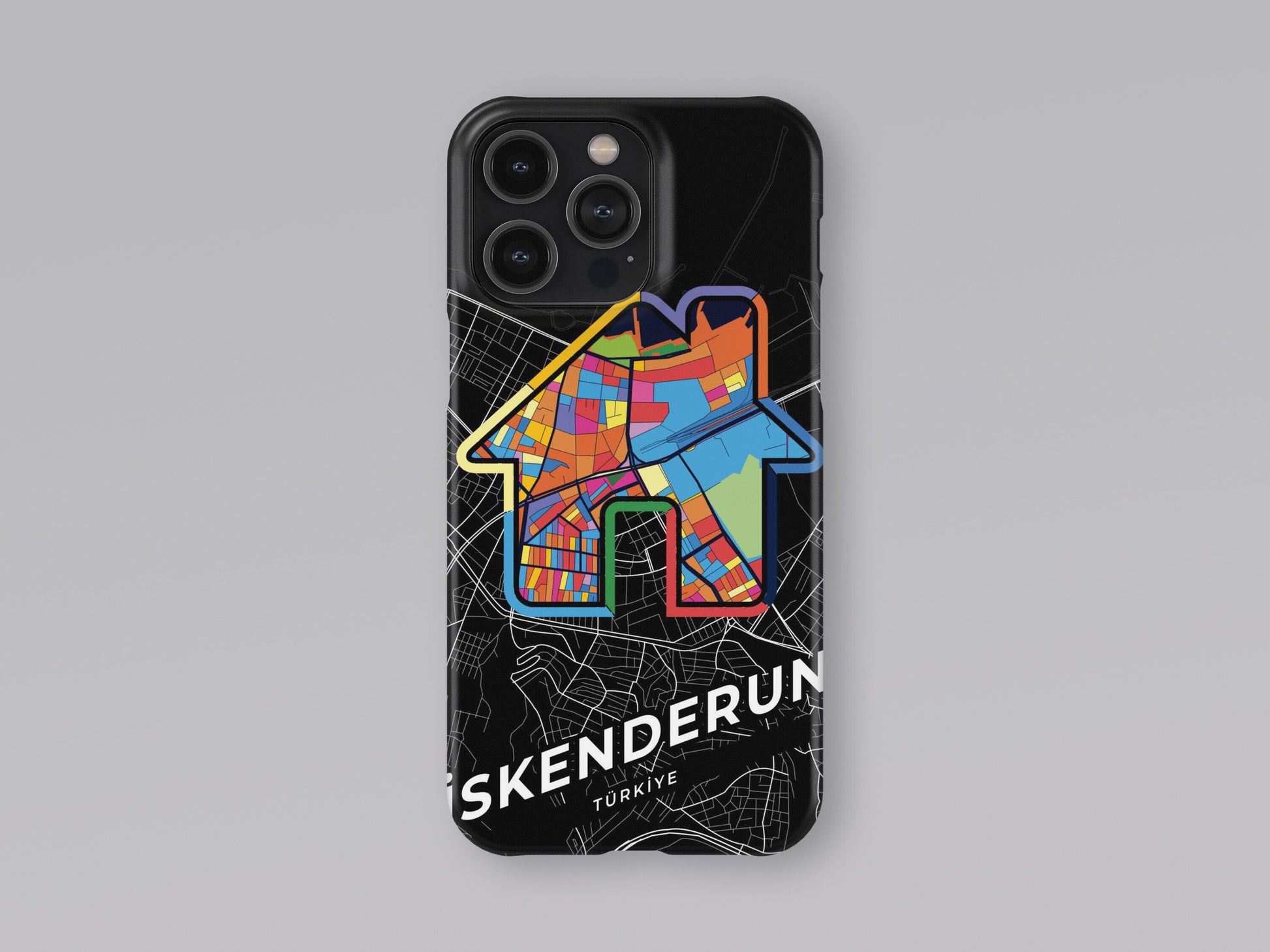 İskenderun Turkey slim phone case with colorful icon. Birthday, wedding or housewarming gift. Couple match cases. 3
