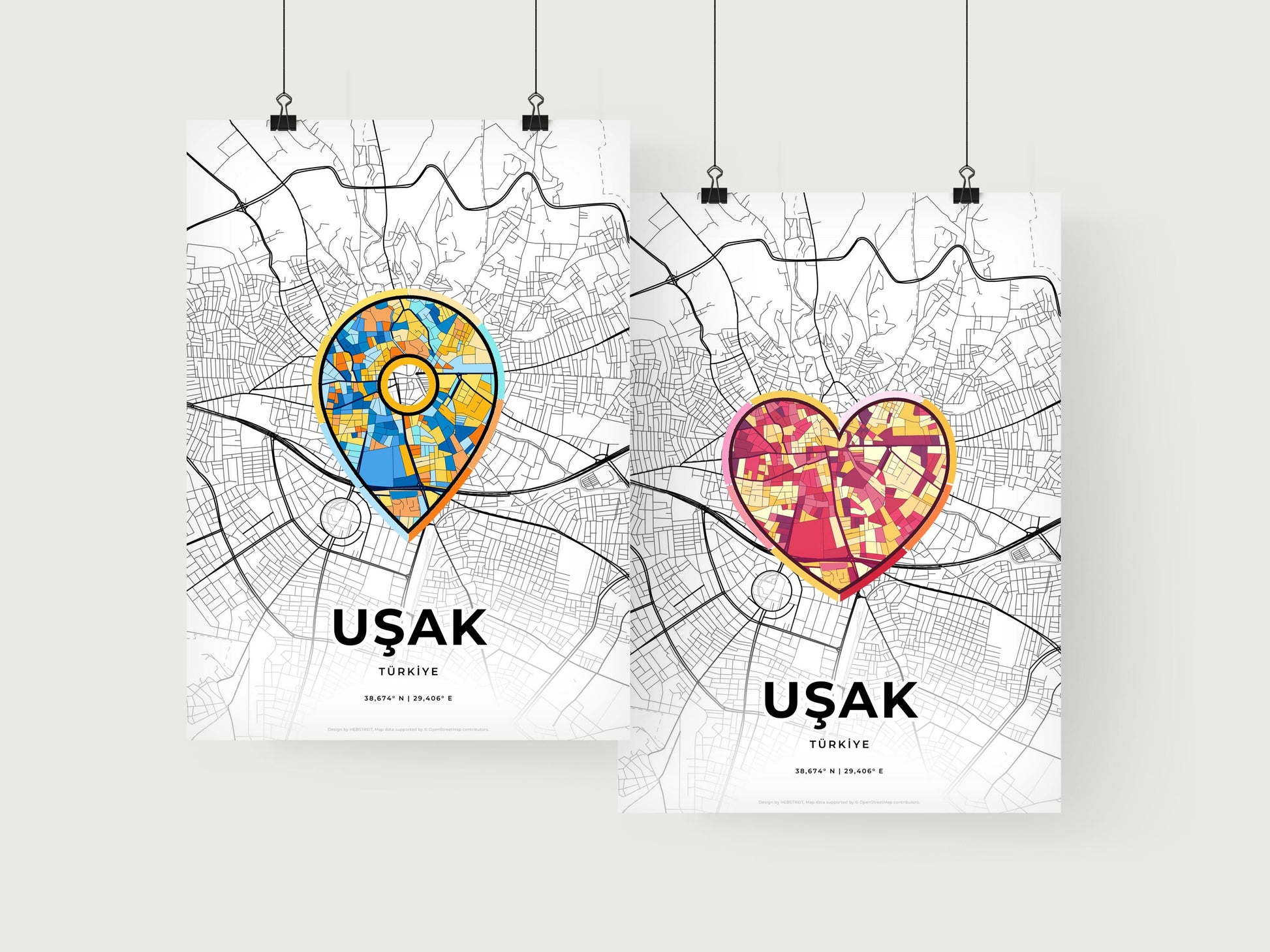 Uşak Turkey art print for couples
