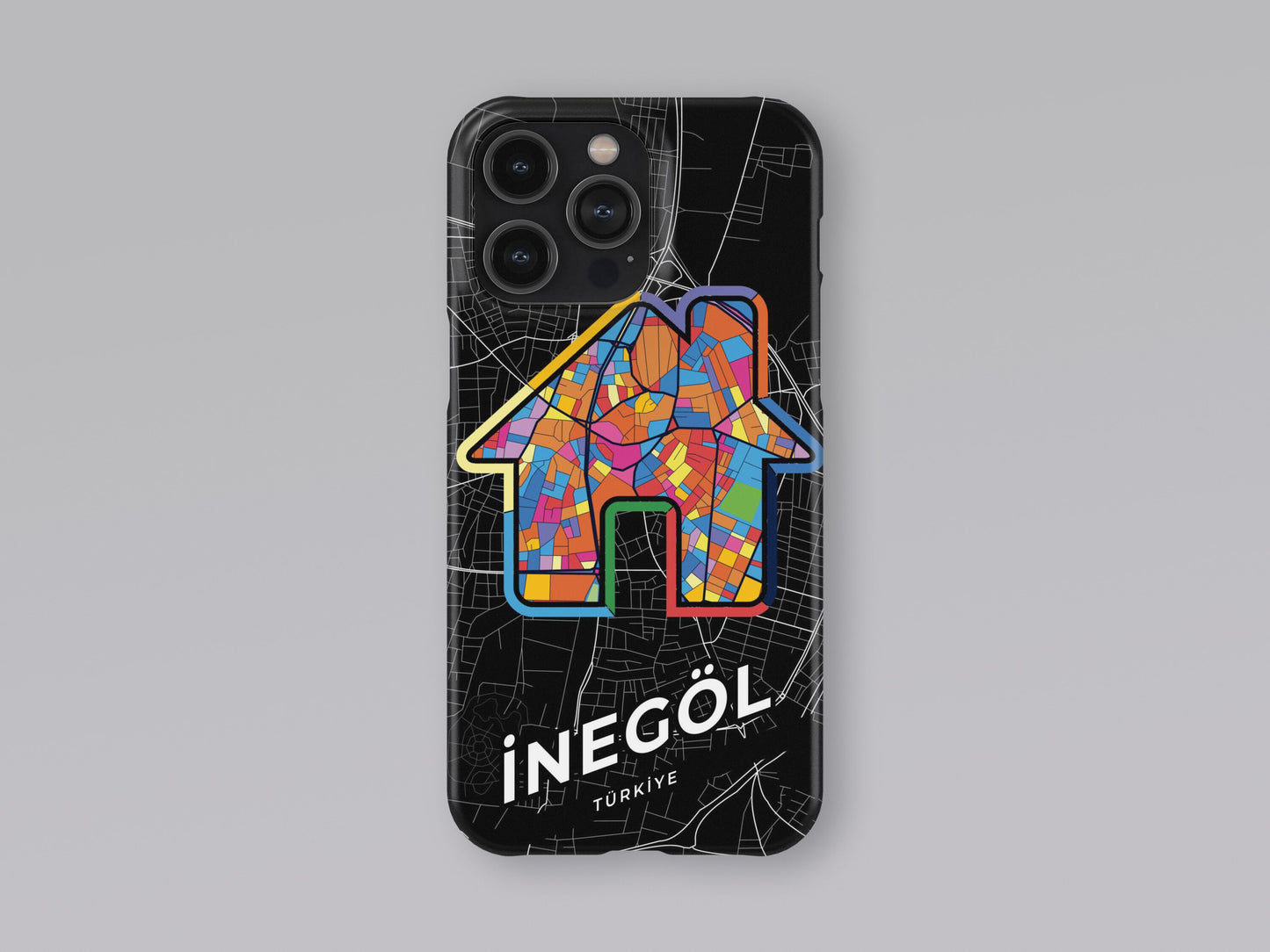 İnegöl Turkey slim phone case with colorful icon. Birthday, wedding or housewarming gift. Couple match cases. 3