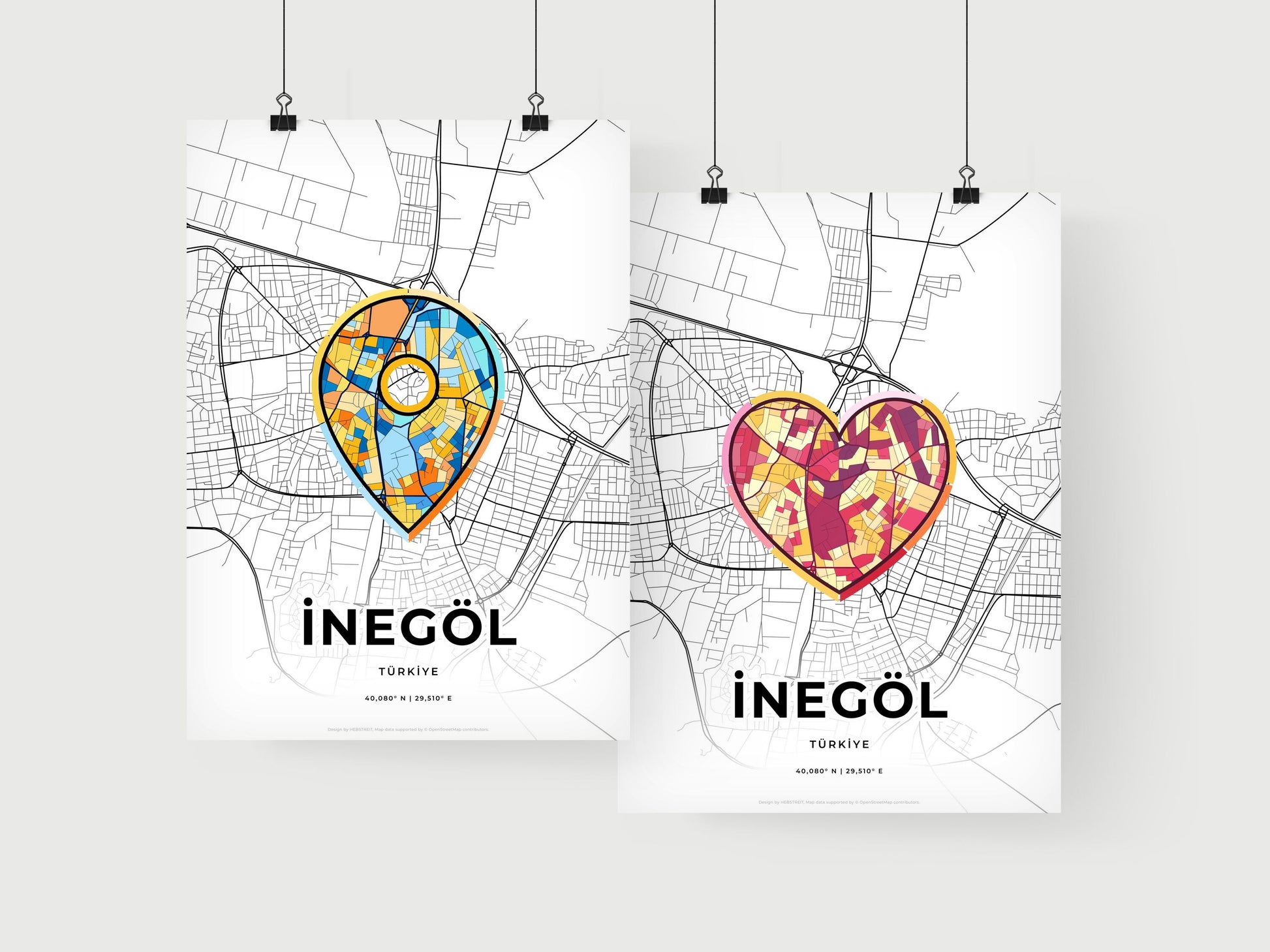 İnegöl Turkey art print for couples