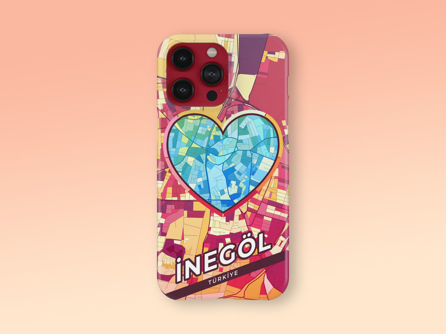 İnegöl Turkey slim phone case with colorful icon. Birthday, wedding or housewarming gift. Couple match cases. 2