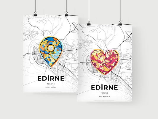 Edirne Turkey art print for couples