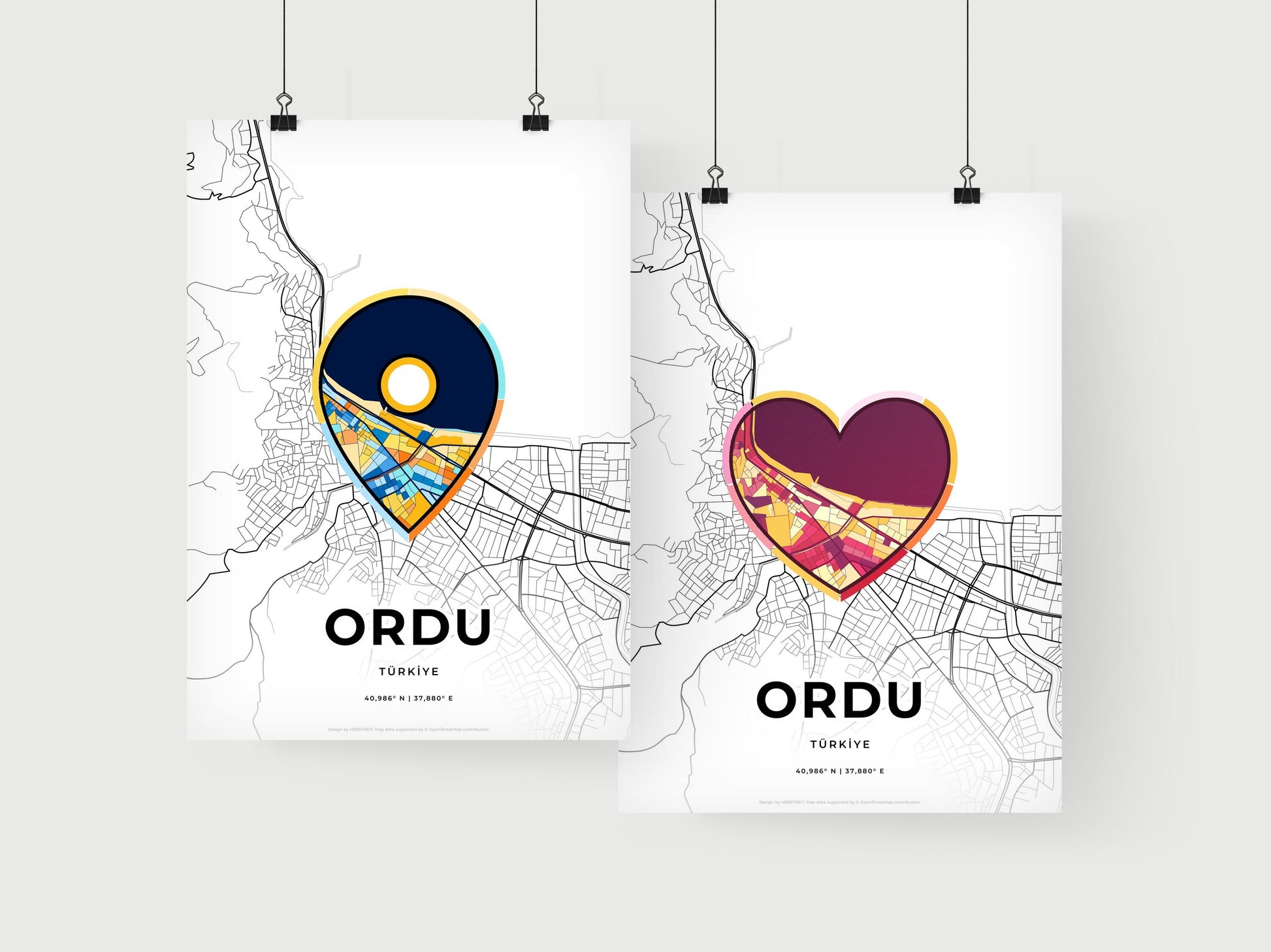 Ordu Turkey art print for couples