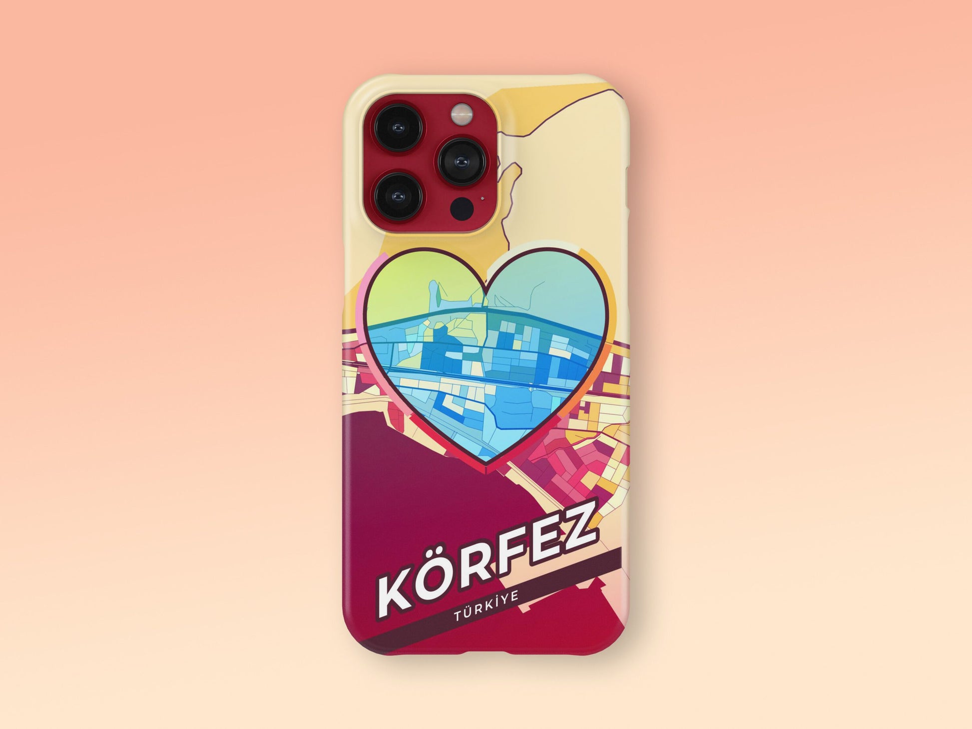 Körfez Turkey slim phone case with colorful icon. Birthday, wedding or housewarming gift. Couple match cases. 2