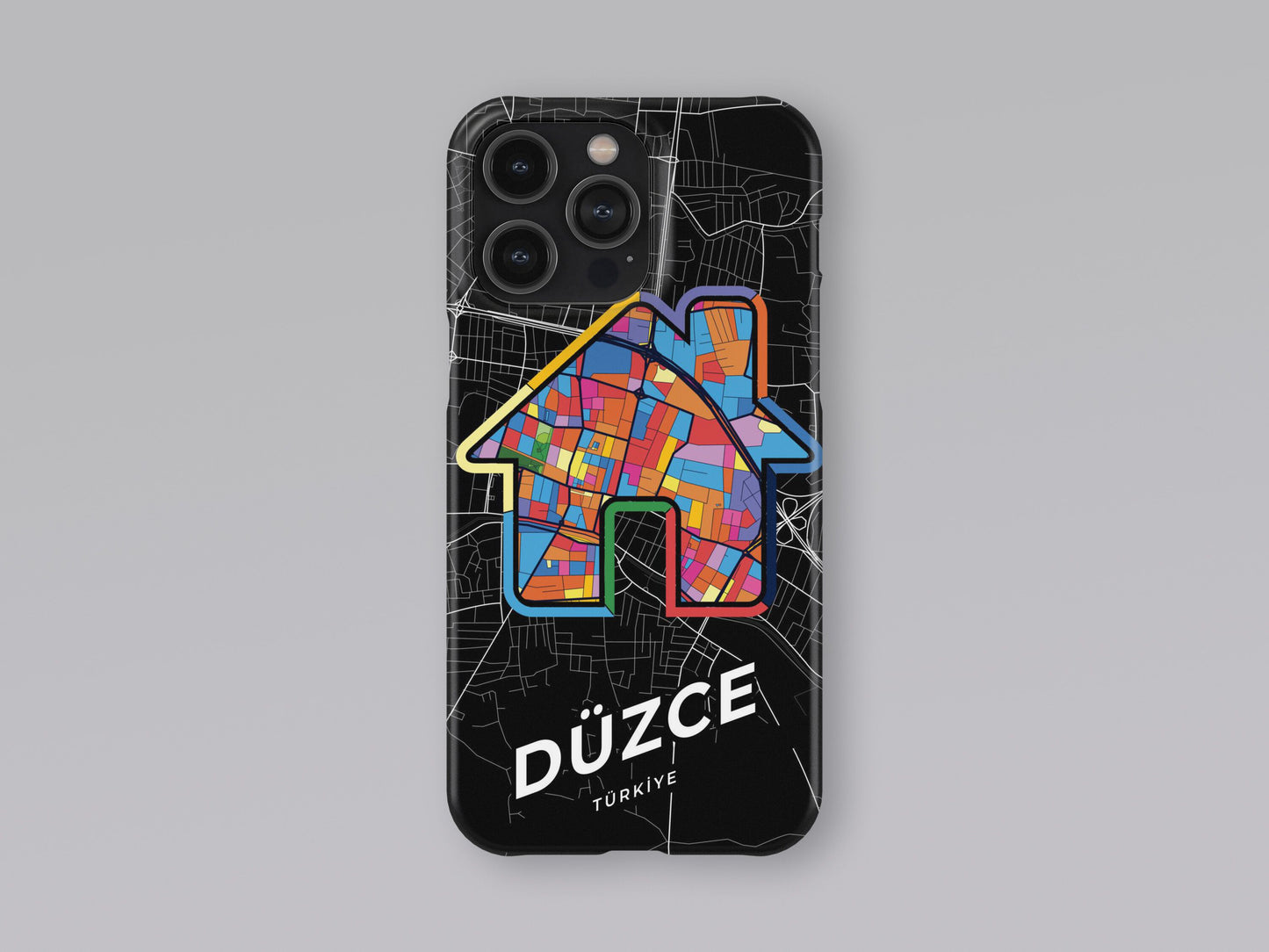 Düzce Turkey slim phone case with colorful icon. Birthday, wedding or housewarming gift. Couple match cases. 3