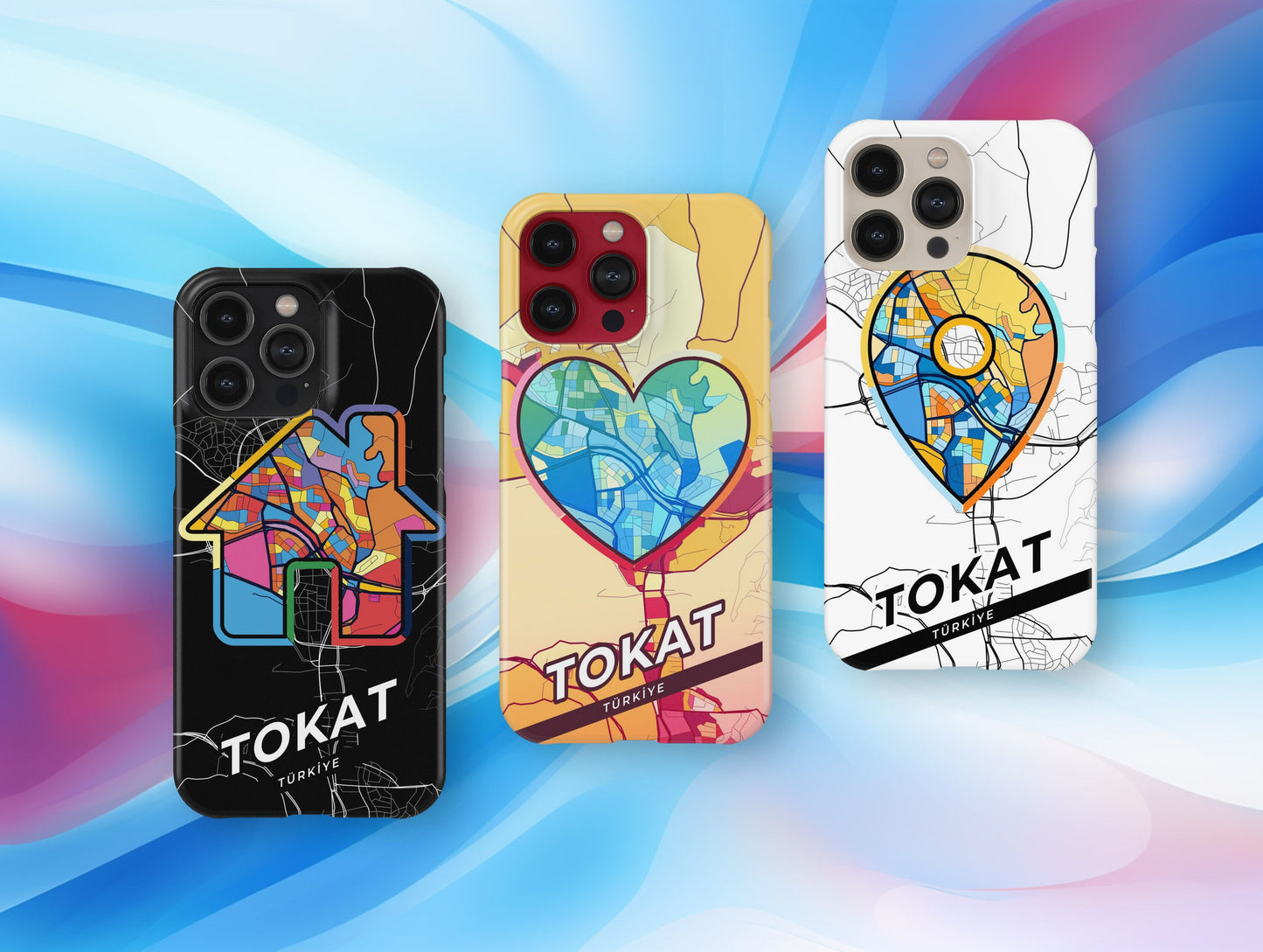 Tokat Turkey slim phone case with colorful icon