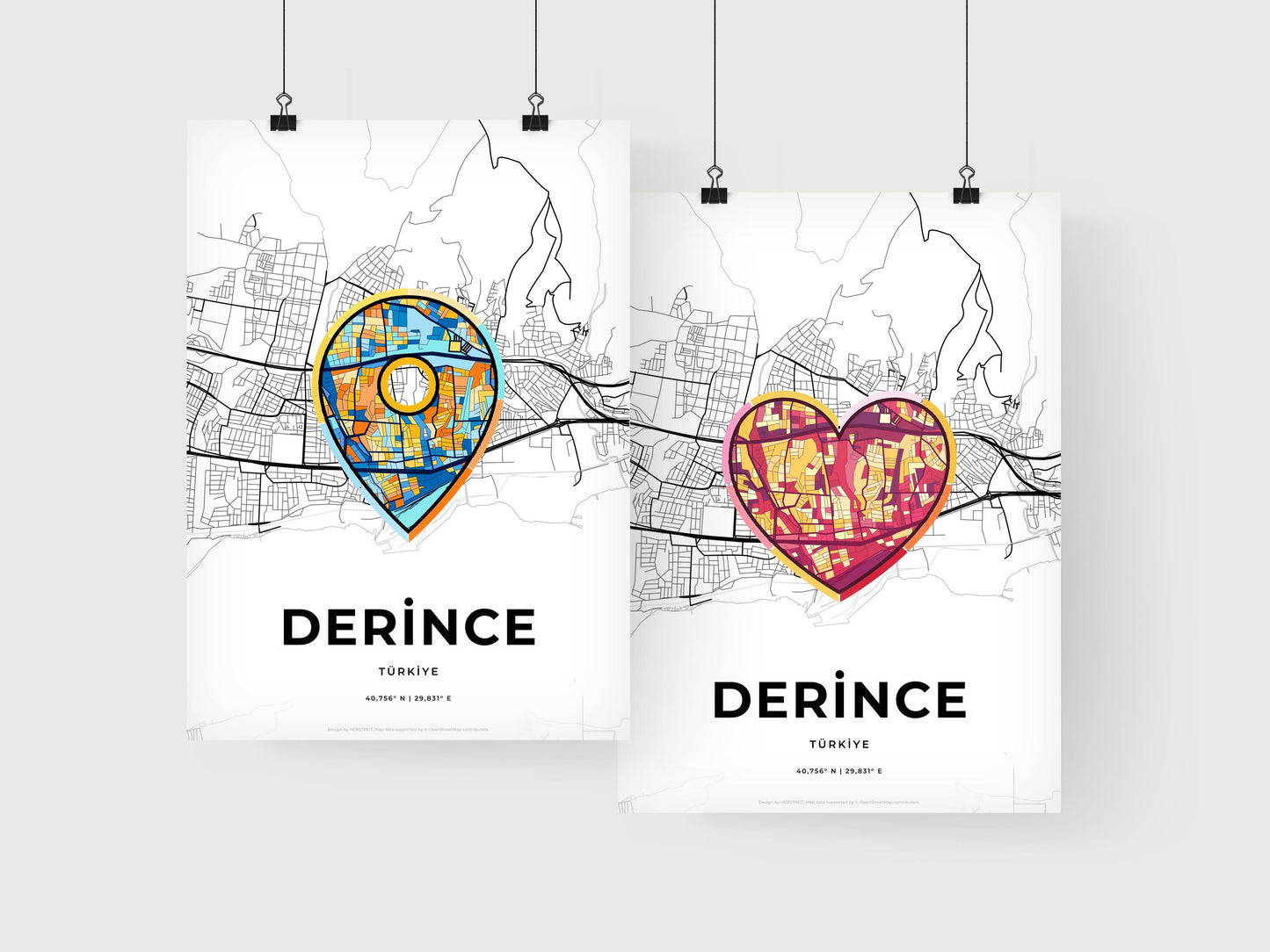 Derince Turkey art print for couples