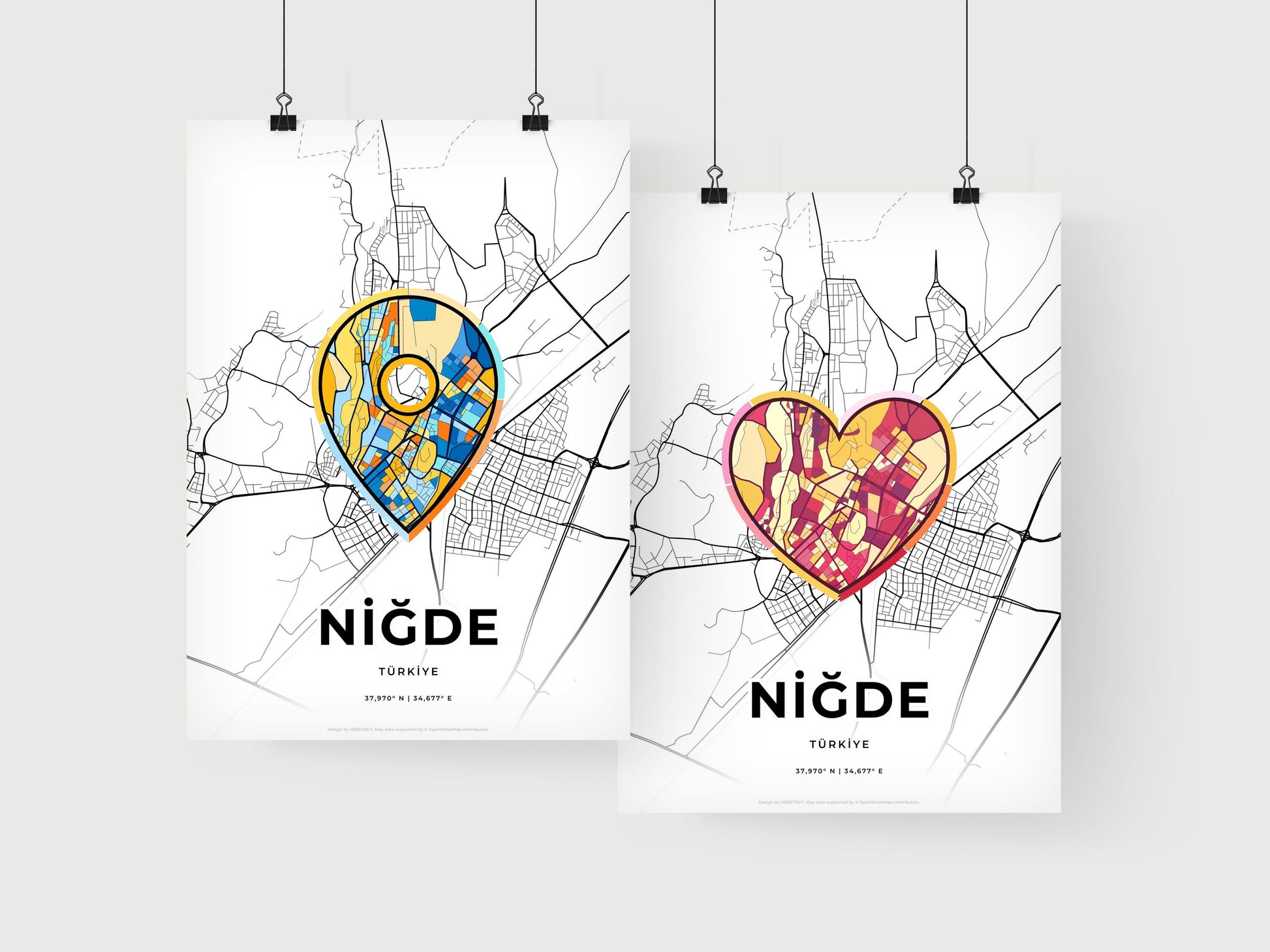 Niğde Turkey art print for couples