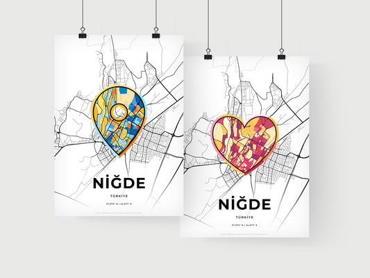 Niğde Turkey art print for couples