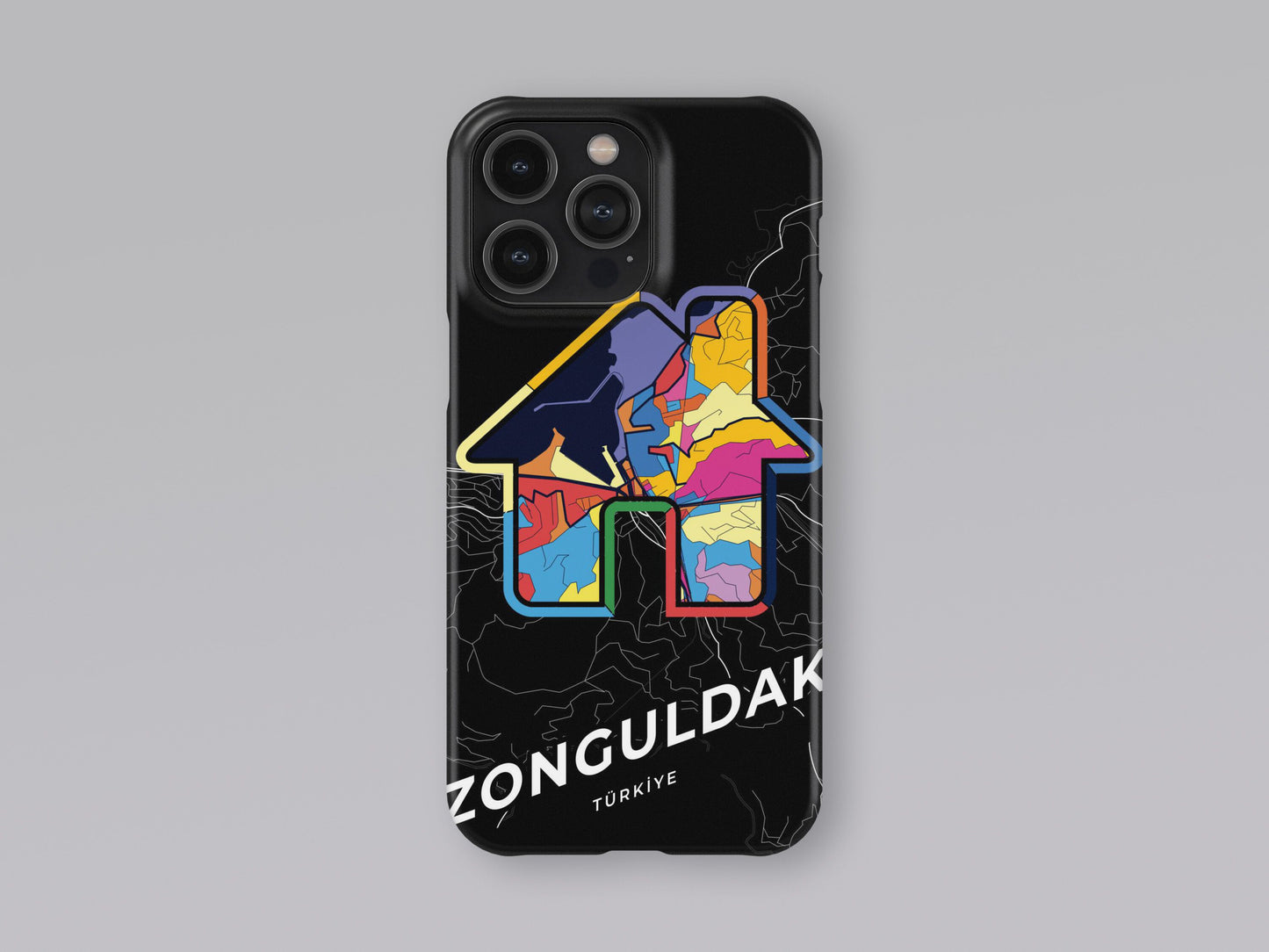 Zonguldak Turkey slim phone case with colorful icon 3