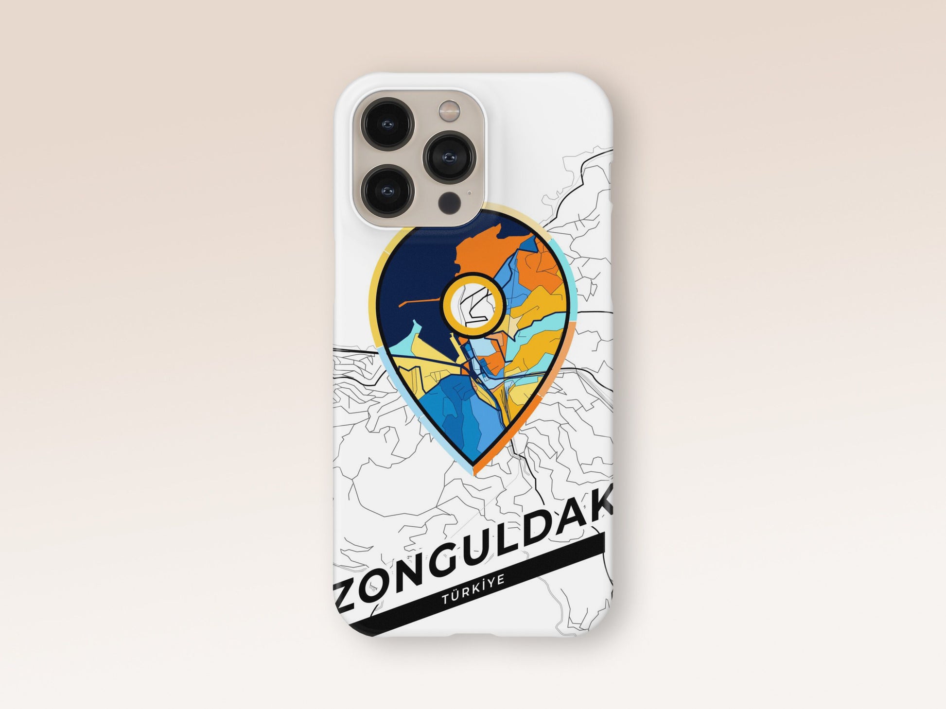 Zonguldak Turkey slim phone case with colorful icon 1