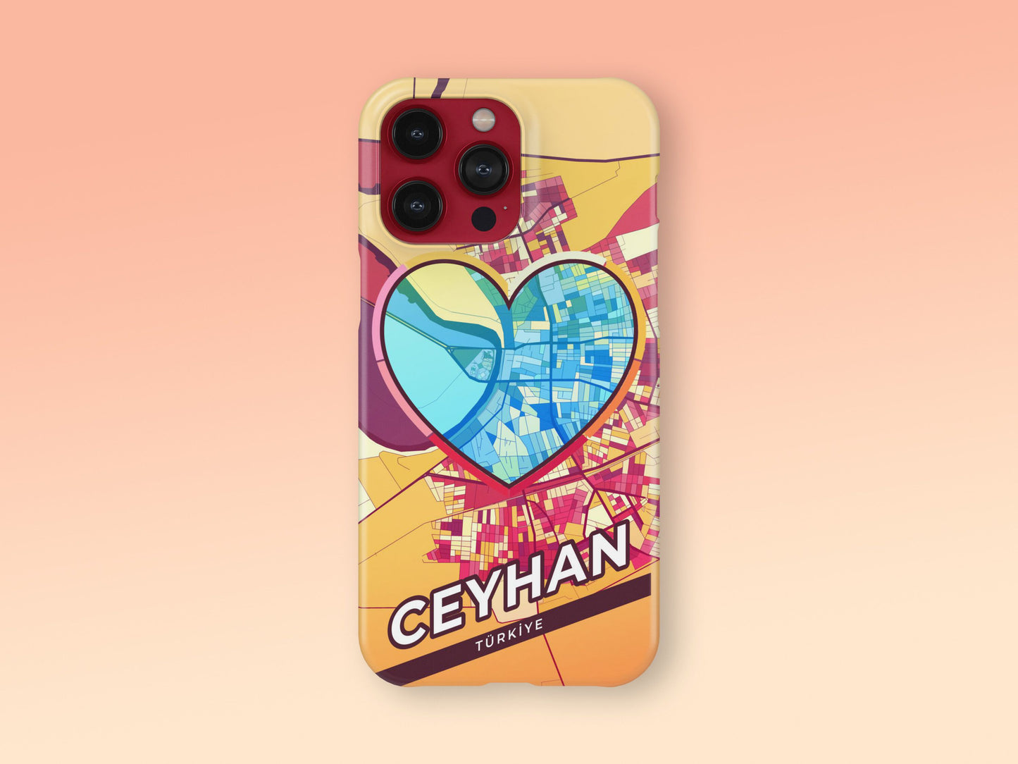 Ceyhan Turkey slim phone case with colorful icon. Birthday, wedding or housewarming gift. Couple match cases. 2