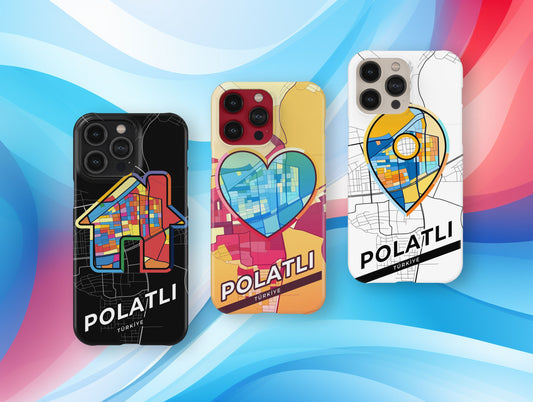 Polatlı Turkey slim phone case with colorful icon. Birthday, wedding or housewarming gift. Couple match cases.