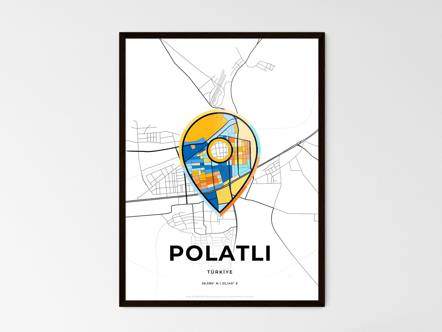 Polatli Turkey wedding art map with pointer icon