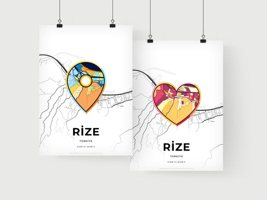 Rize Turkey art print for couples