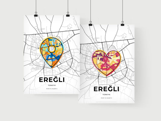 Ereğli Turkey art print for couples