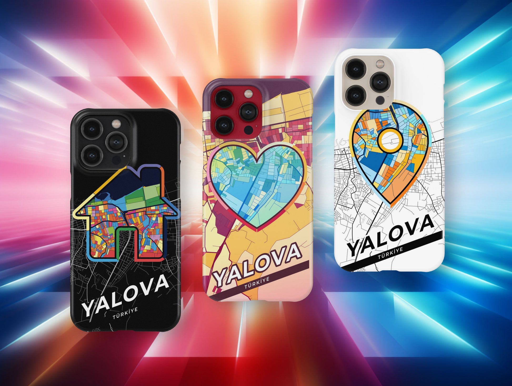 Yalova Turkey slim phone case with colorful icon