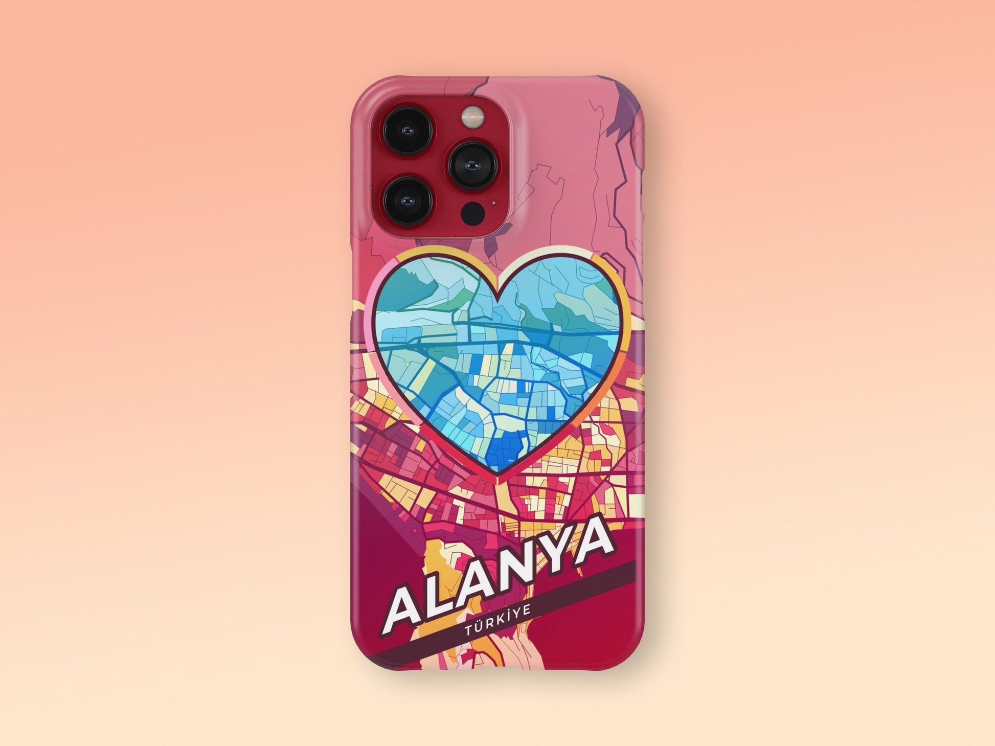 Alanya Turkey slim phone case with colorful icon. Birthday, wedding or housewarming gift. Couple match cases. 2