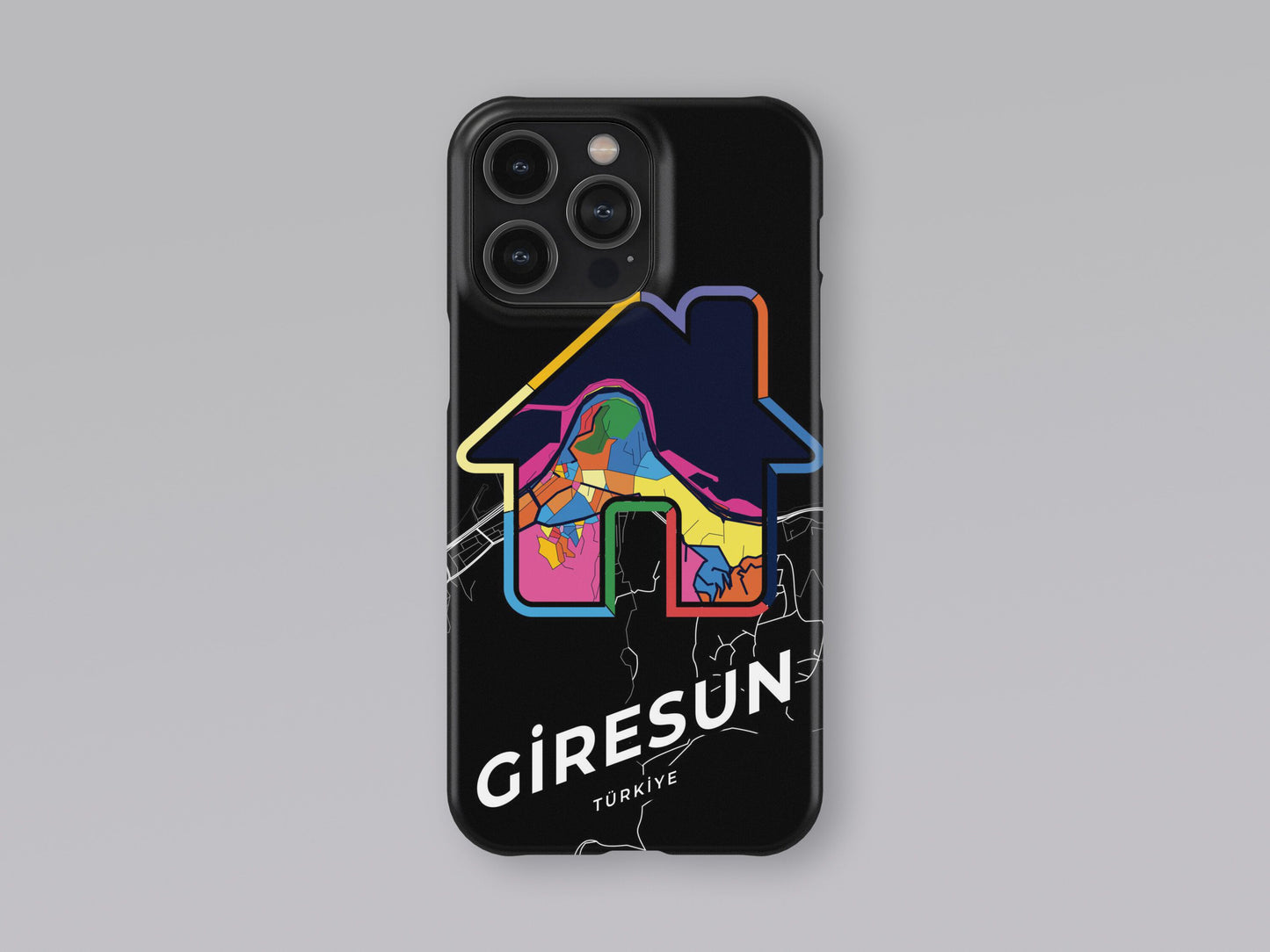 Giresun Turkey slim phone case with colorful icon. Birthday, wedding or housewarming gift. Couple match cases. 3