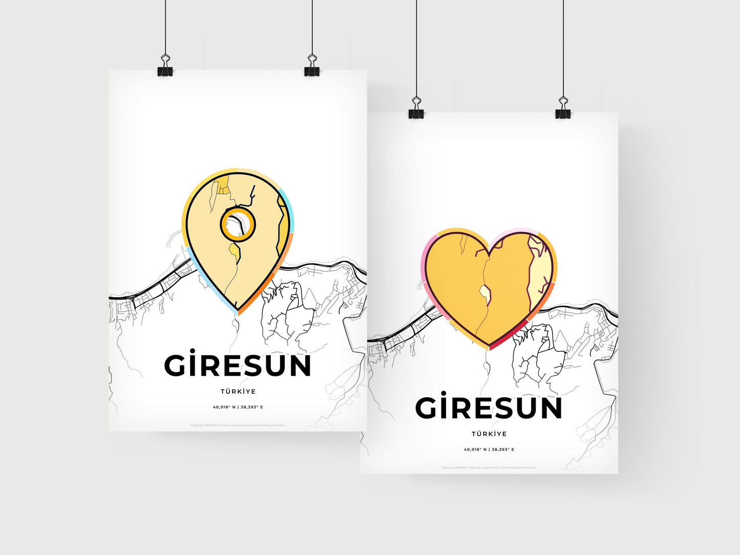 Giresun Turkey art print for couples