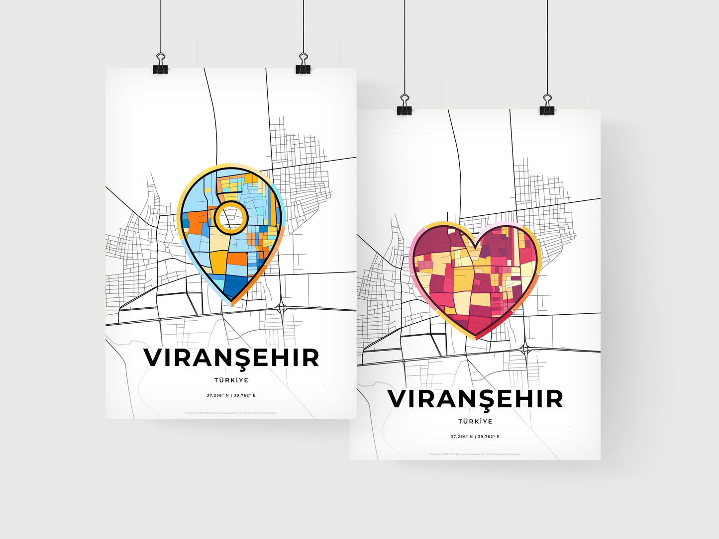 Viranşehir Turkey art print for couples