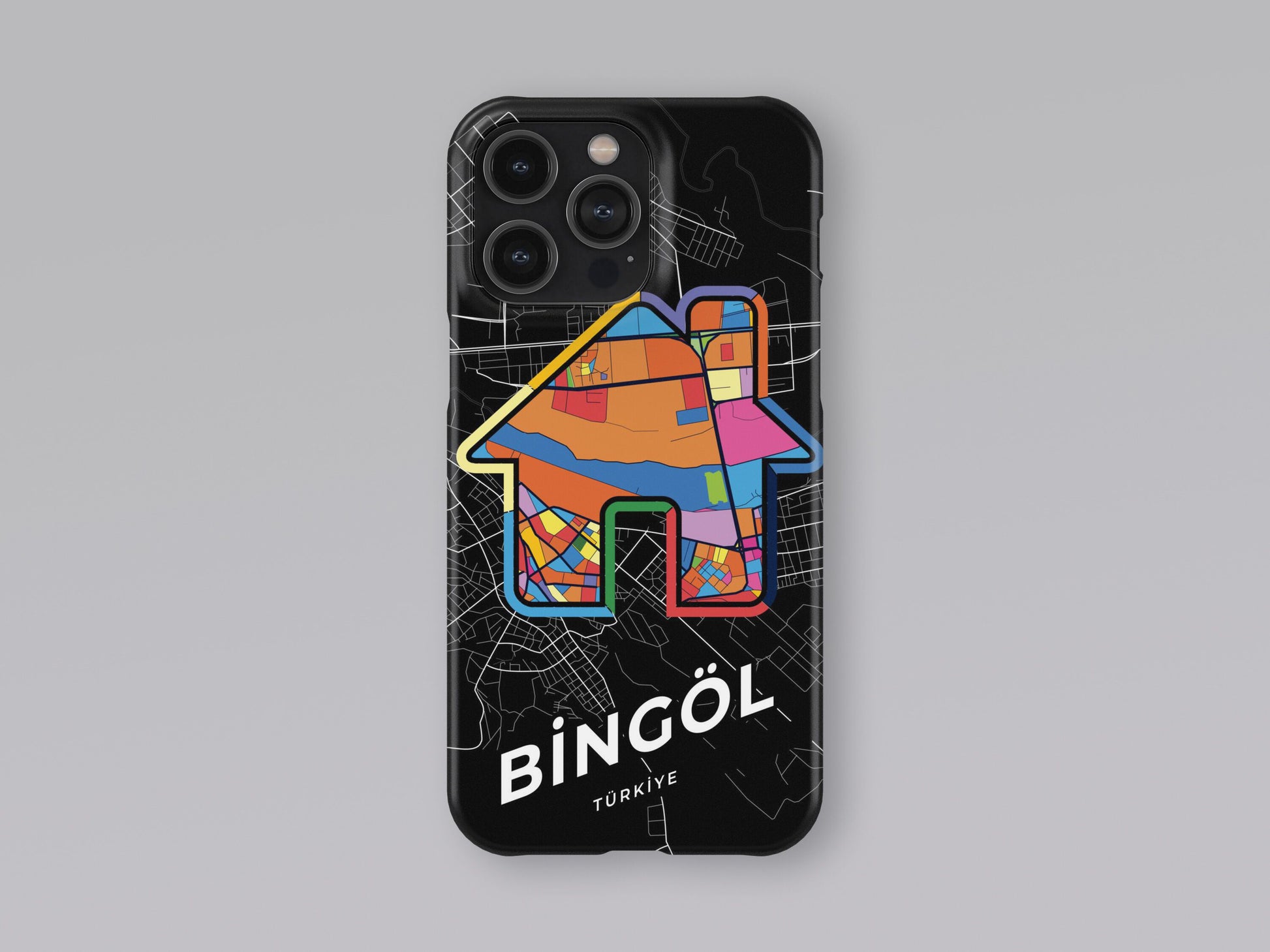 Bingöl Turkey slim phone case with colorful icon. Birthday, wedding or housewarming gift. Couple match cases. 3