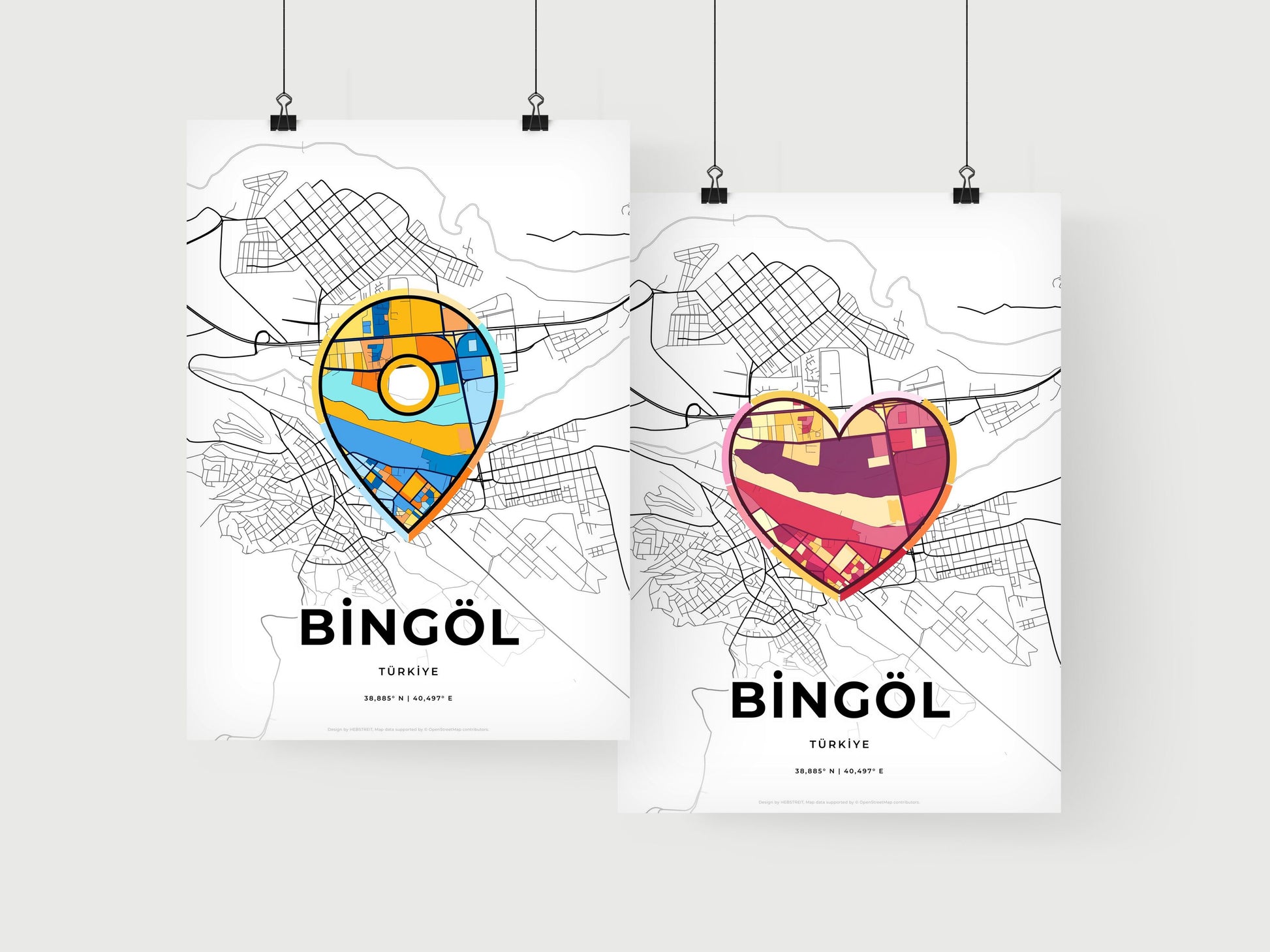 Bingöl Turkey art print for couples