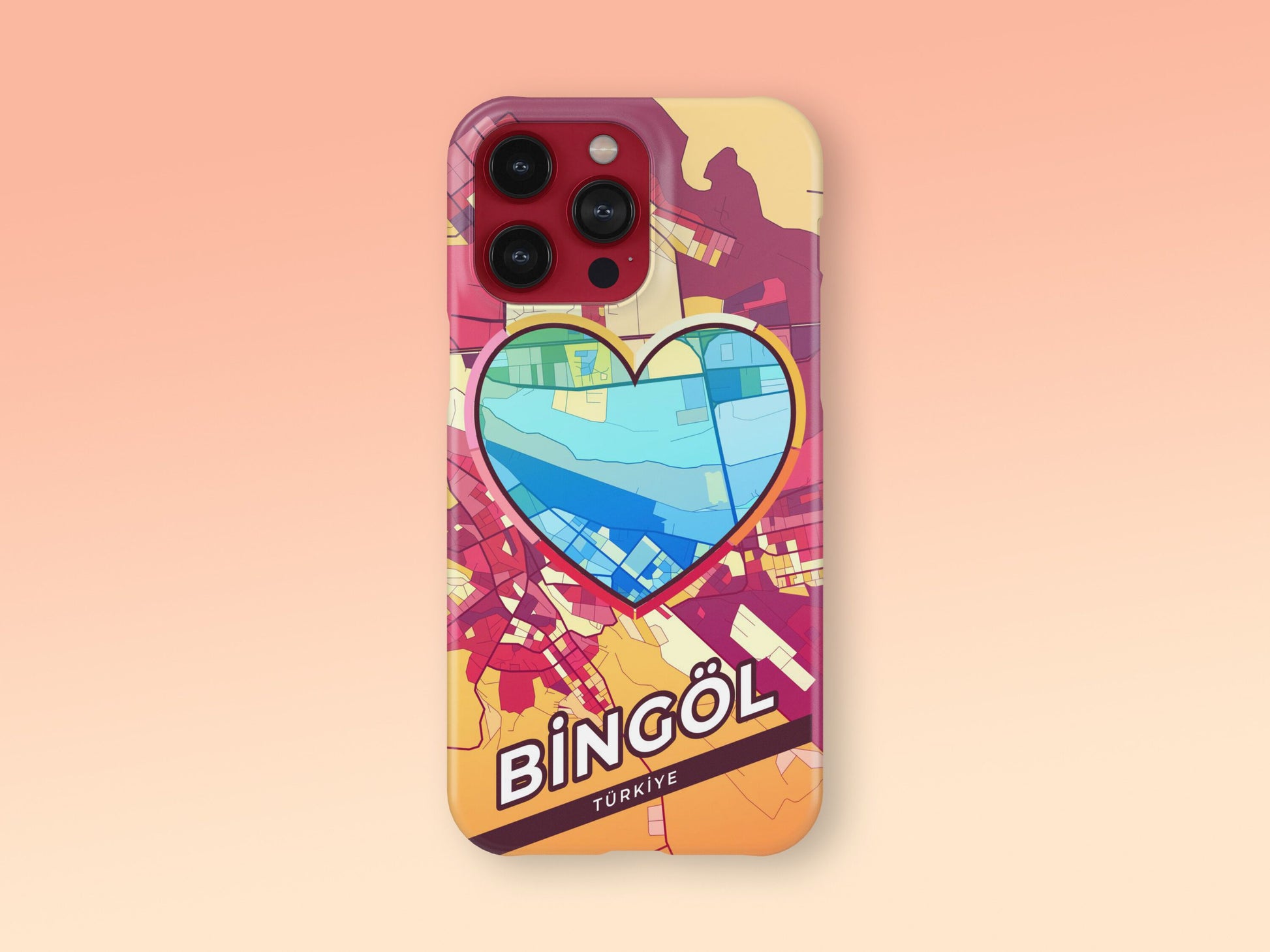 Bingöl Turkey slim phone case with colorful icon. Birthday, wedding or housewarming gift. Couple match cases. 2