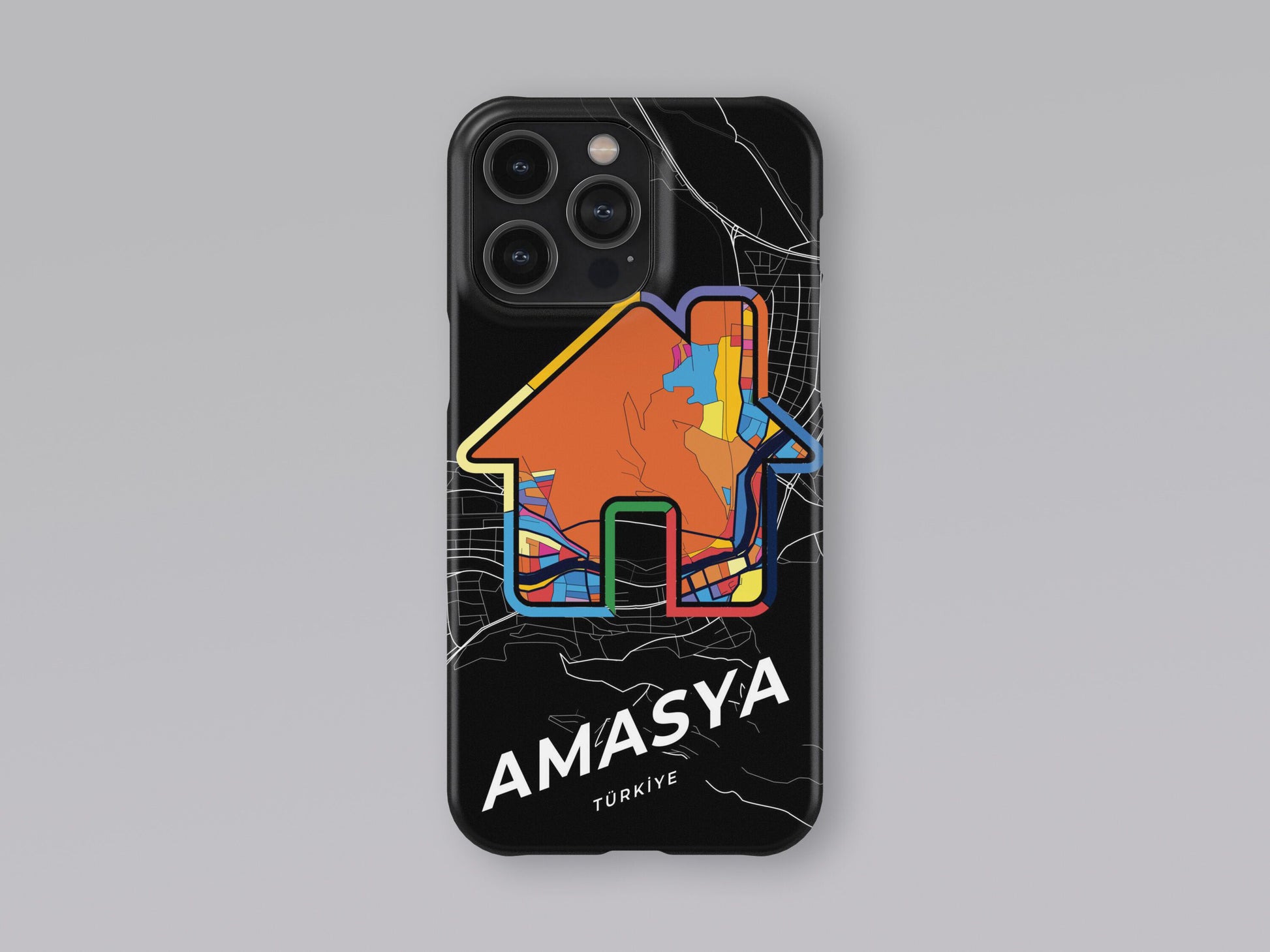 Amasya Turkey slim phone case with colorful icon. Birthday, wedding or housewarming gift. Couple match cases. 3
