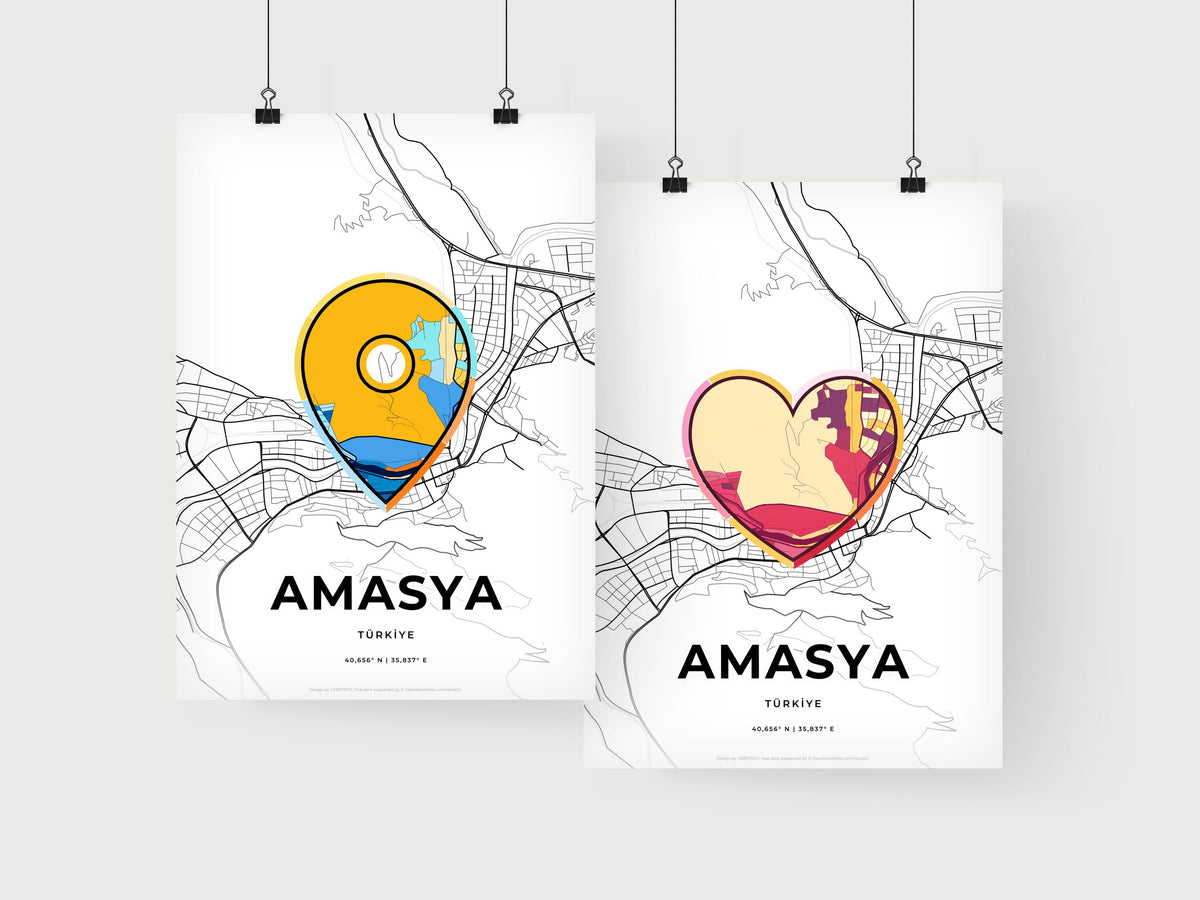 Amasya Turkey art print for couples