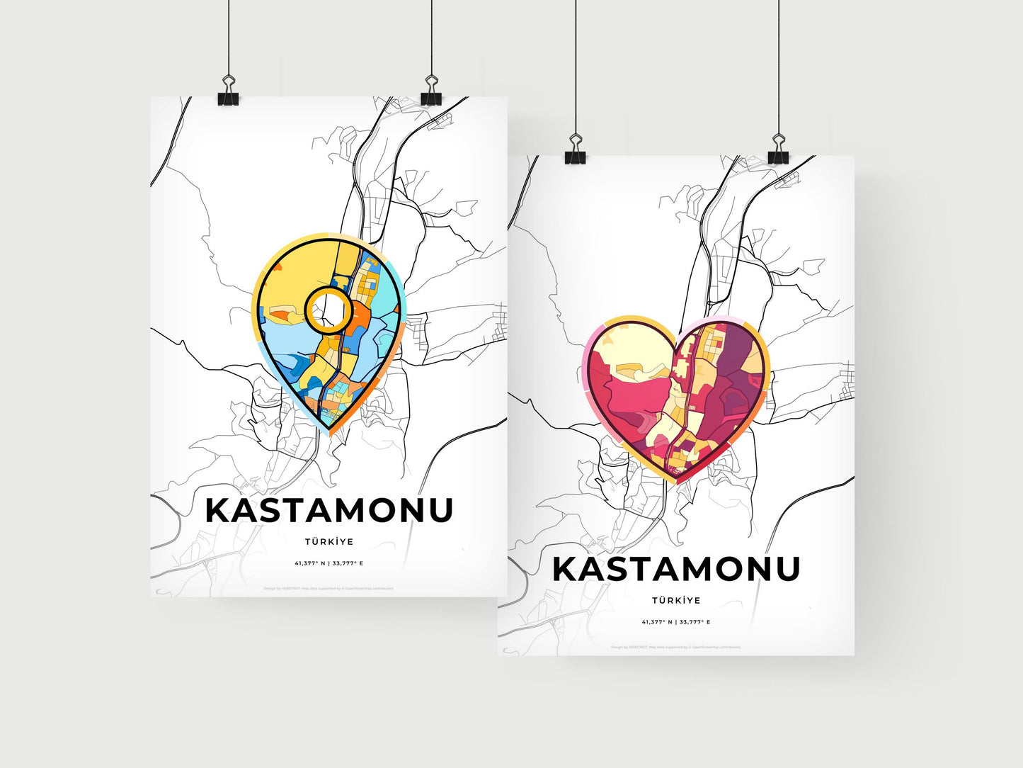 Kastamonu Turkey art print for couples