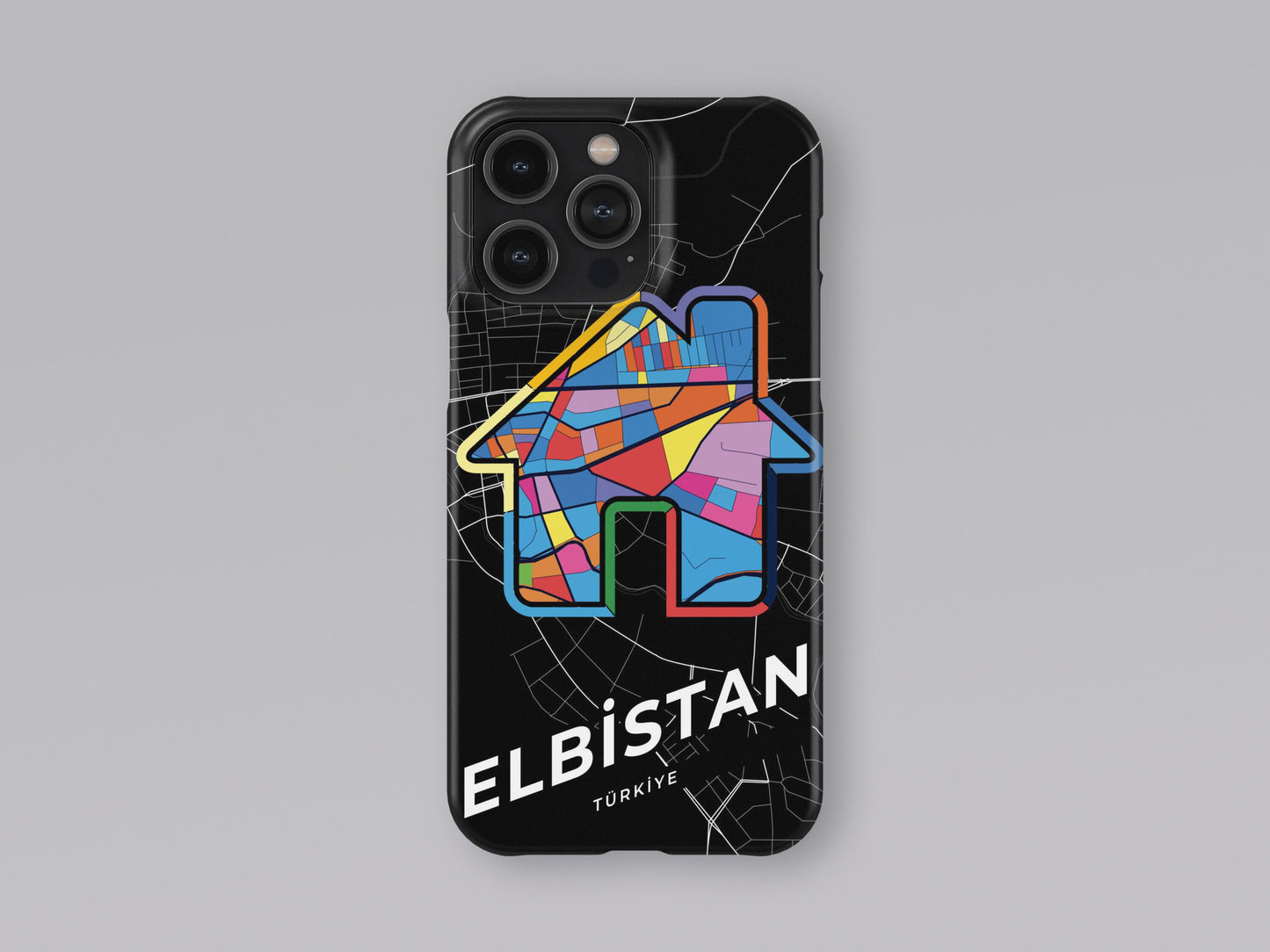 Elbistan Turkey slim phone case with colorful icon. Birthday, wedding or housewarming gift. Couple match cases. 3