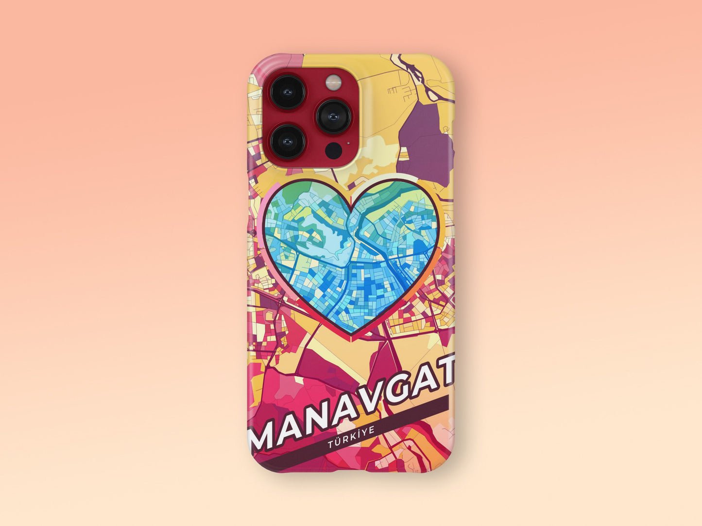 Manavgat Turkey slim phone case with colorful icon. Birthday, wedding or housewarming gift. Couple match cases. 2