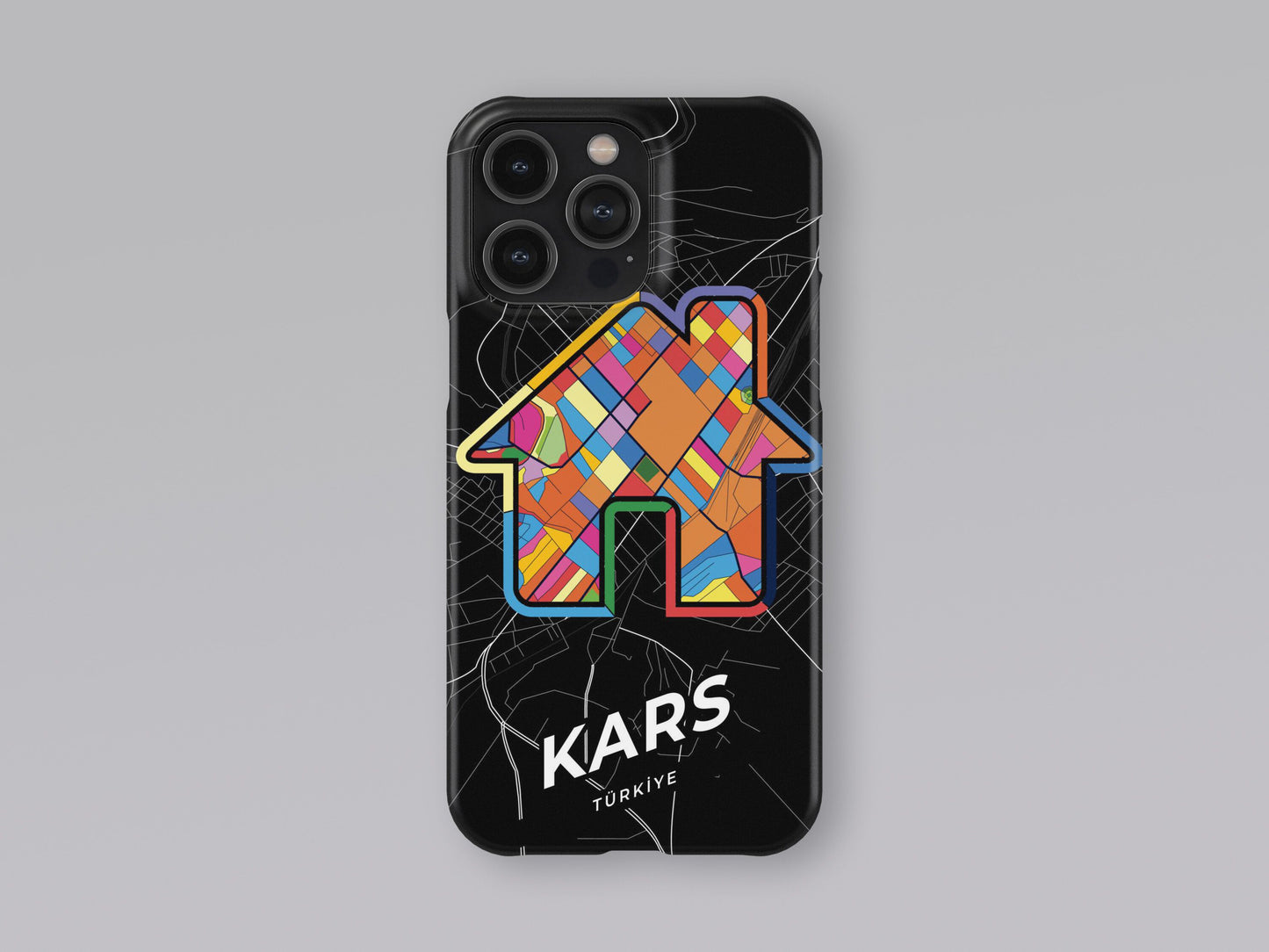 Kars Turkey slim phone case with colorful icon. Birthday, wedding or housewarming gift. Couple match cases. 3