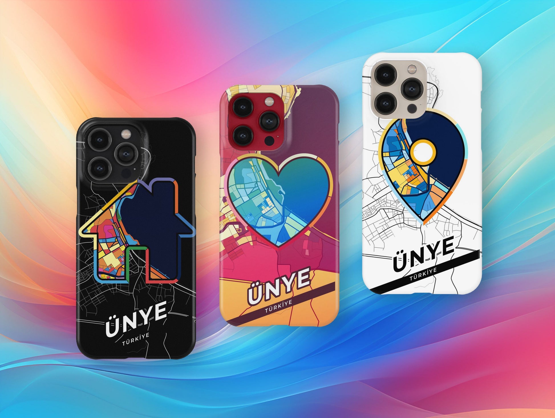 Ünye Turkey slim phone case with colorful icon