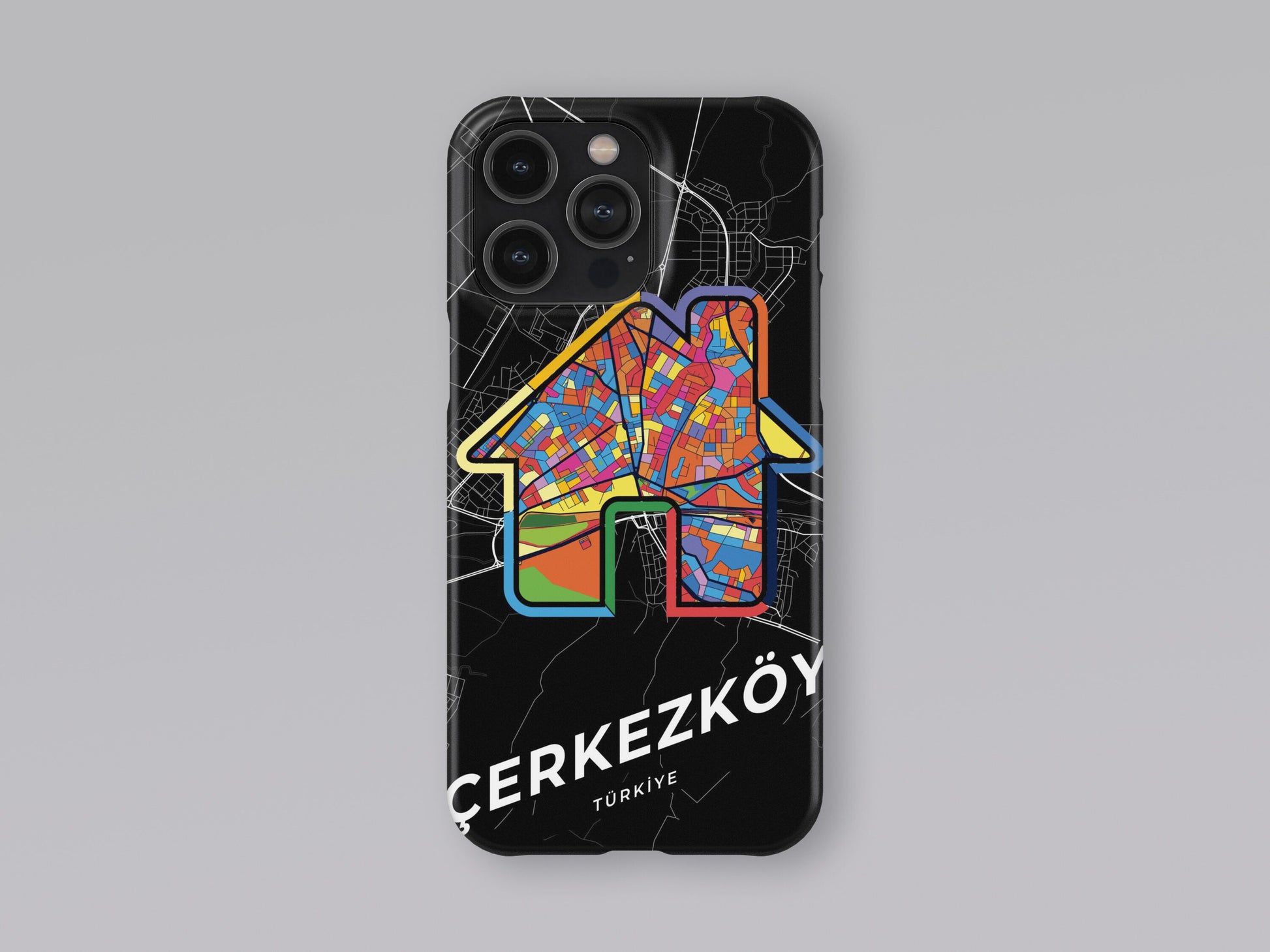 Çerkezköy Turkey slim phone case with colorful icon. Birthday, wedding or housewarming gift. Couple match cases. 3