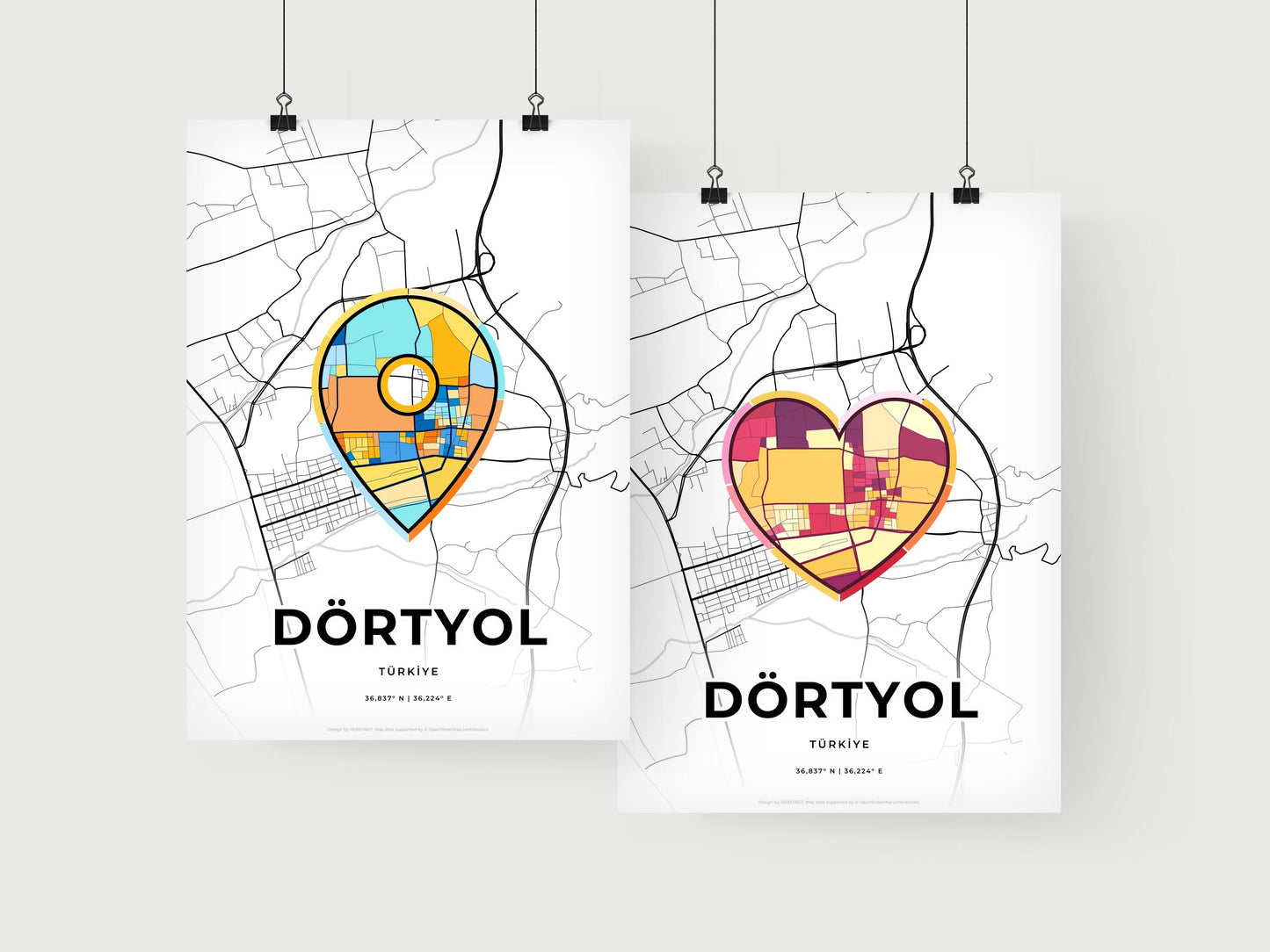 Dörtyol Turkey art print for couples