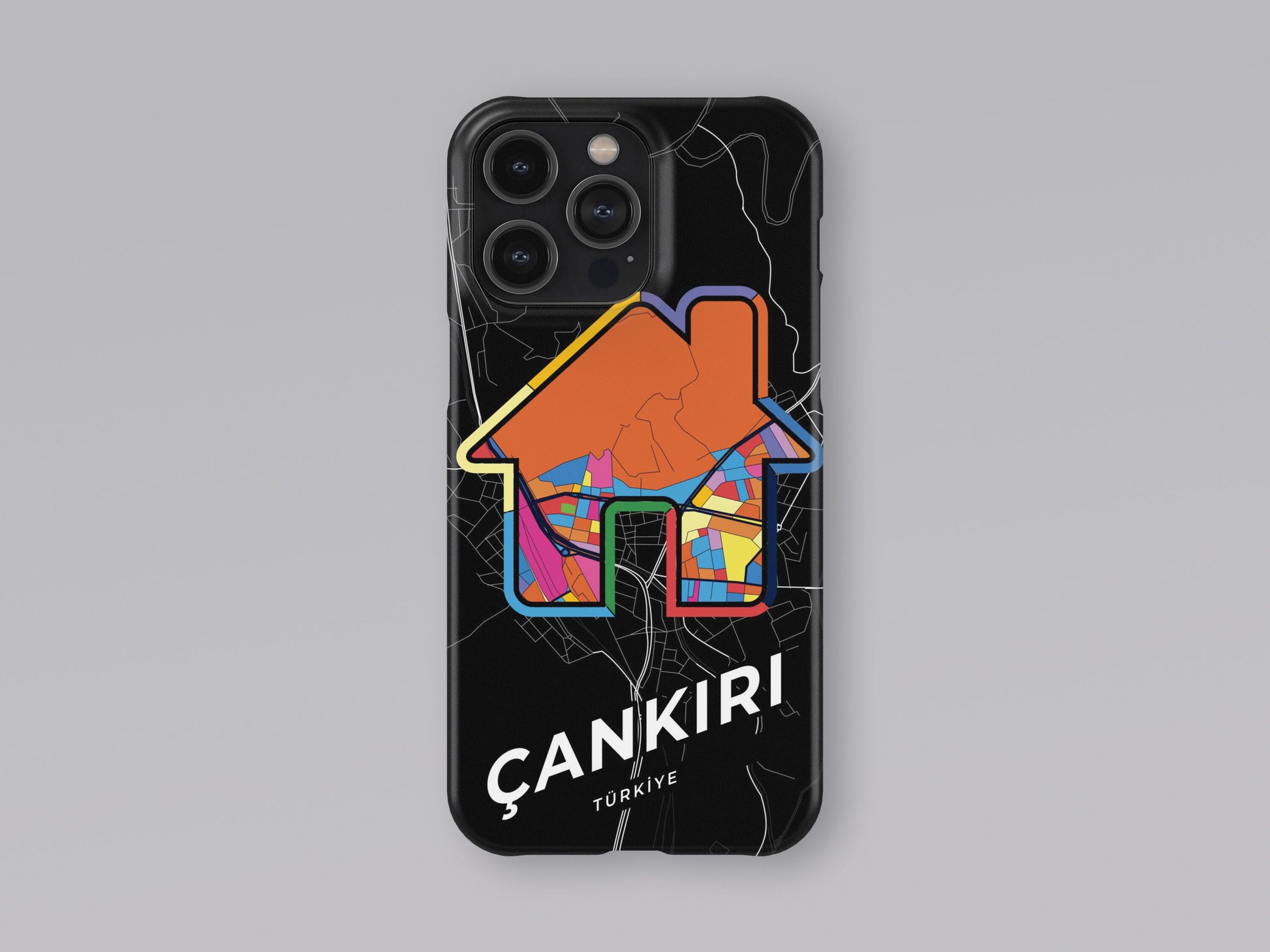 Çankırı Turkey slim phone case with colorful icon. Birthday, wedding or housewarming gift. Couple match cases. 3