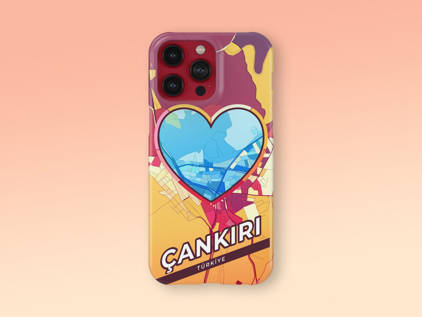 Çankırı Turkey slim phone case with colorful icon. Birthday, wedding or housewarming gift. Couple match cases. 2