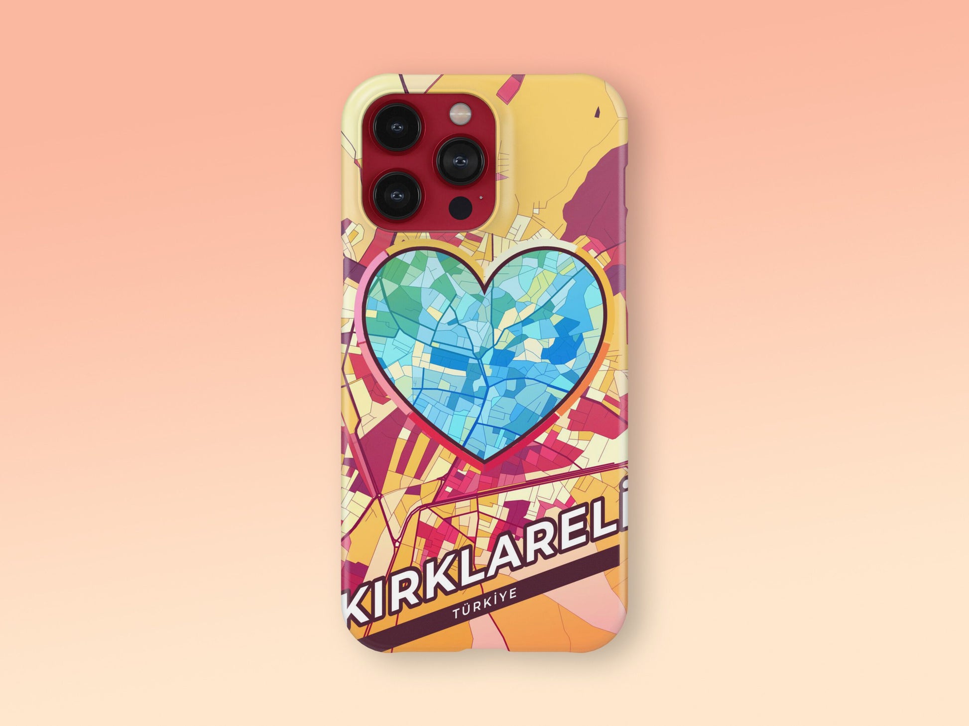 Kırklareli Turkey slim phone case with colorful icon. Birthday, wedding or housewarming gift. Couple match cases. 2