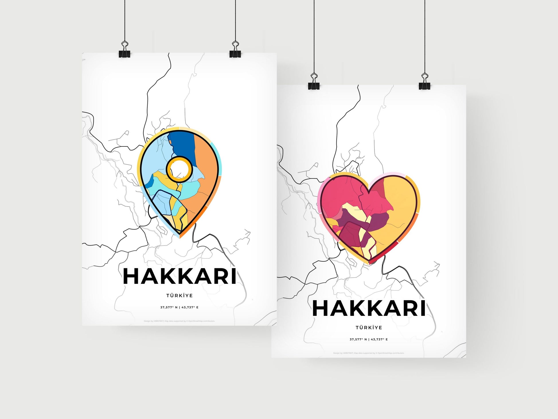 Hakkâri Turkey art print for couples